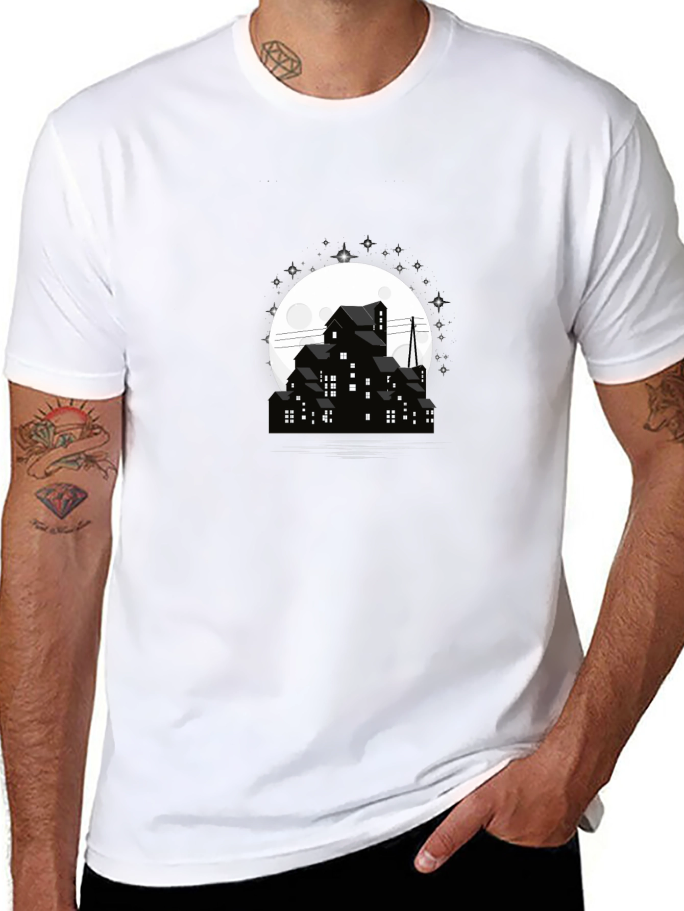 Moonlit City T-Shirt - Dark and Stylish