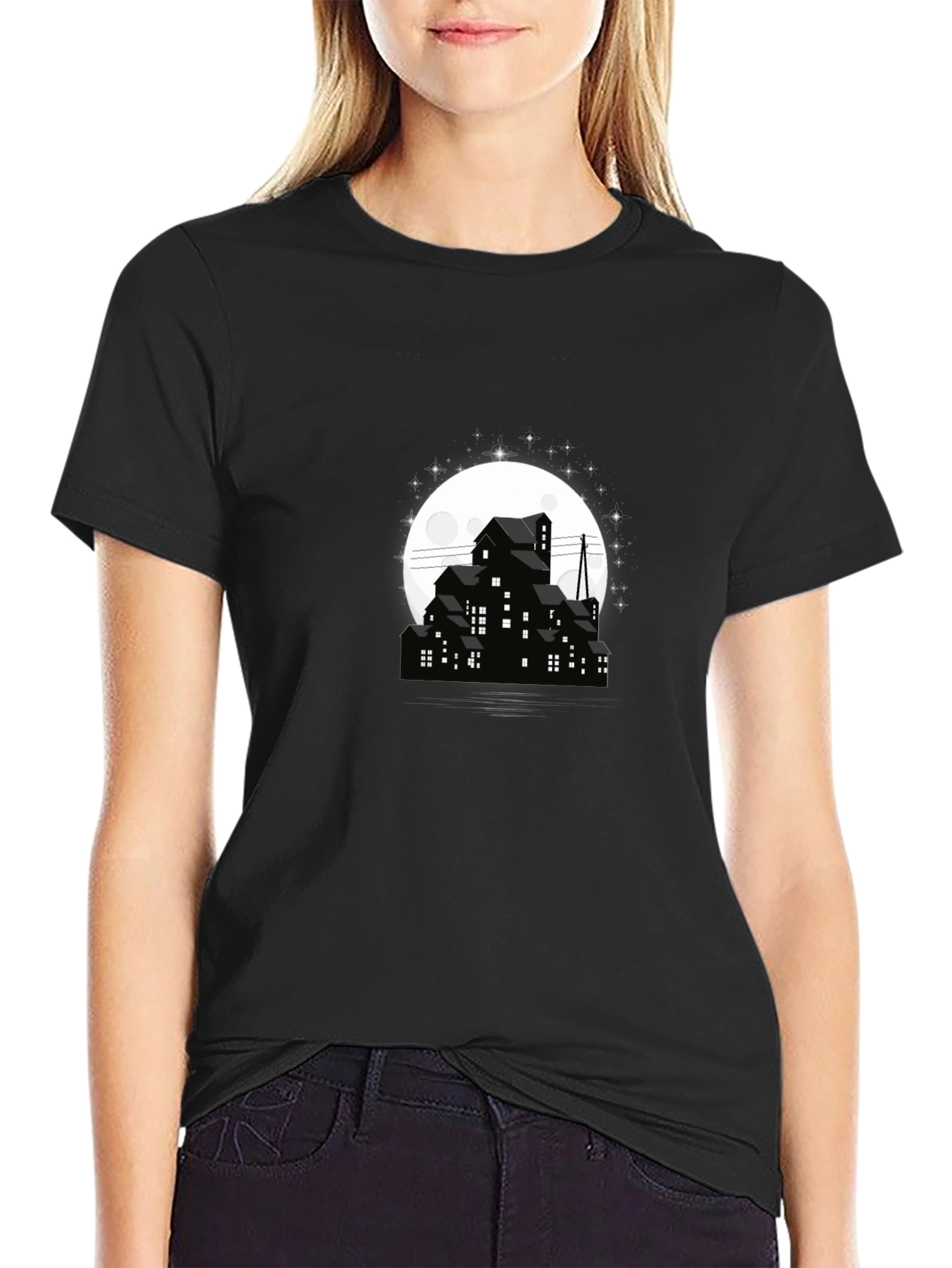 Moonlit City T-Shirt - Dark and Stylish
