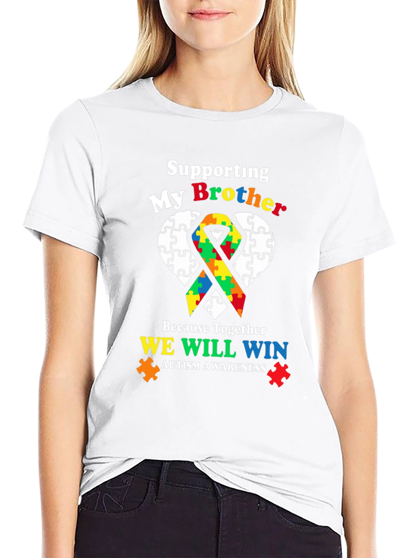 Supporting My Brother Autism Awareness T-Shirt