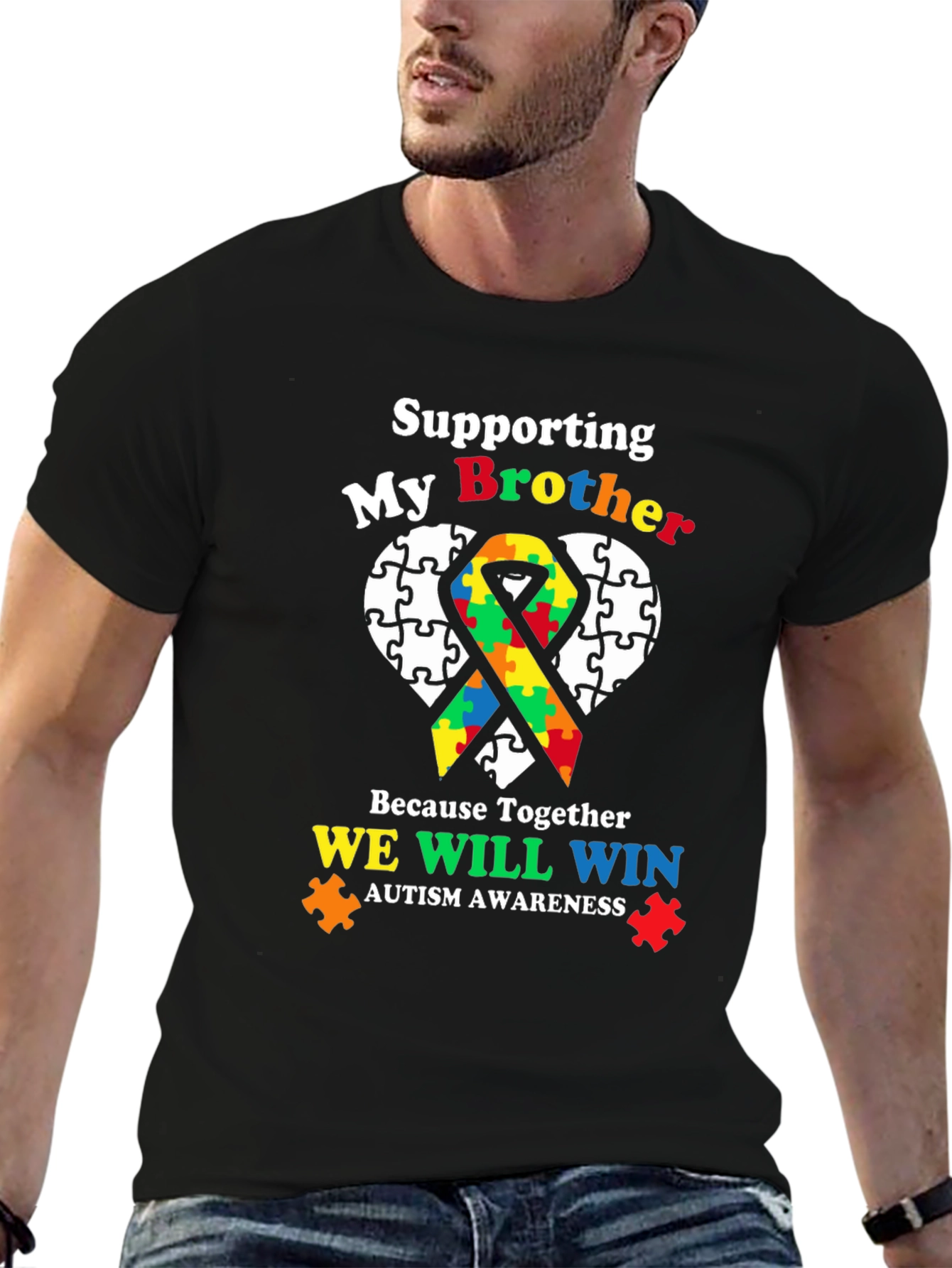 Supporting My Brother Autism Awareness T-Shirt