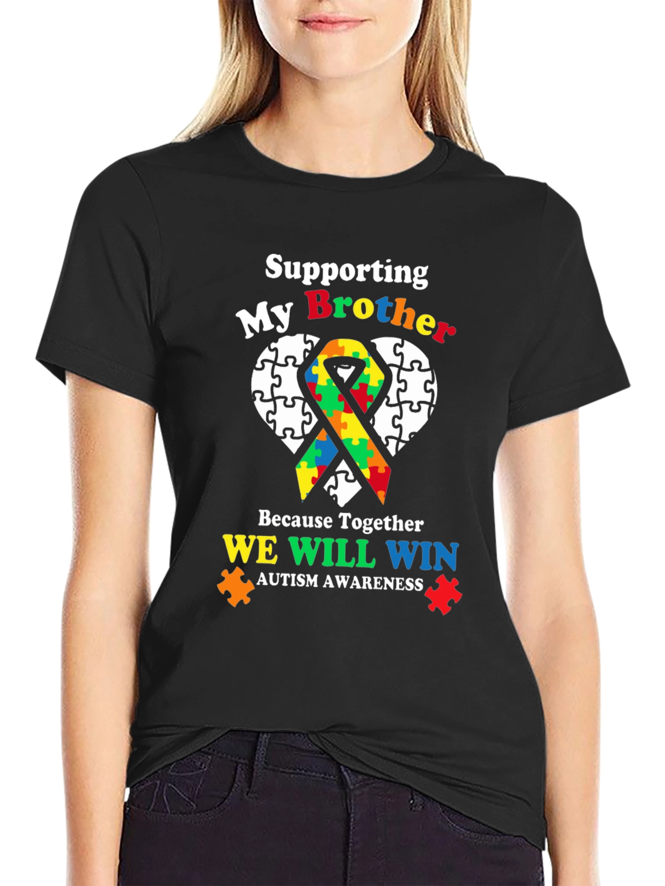 Supporting My Brother Autism Awareness T-Shirt