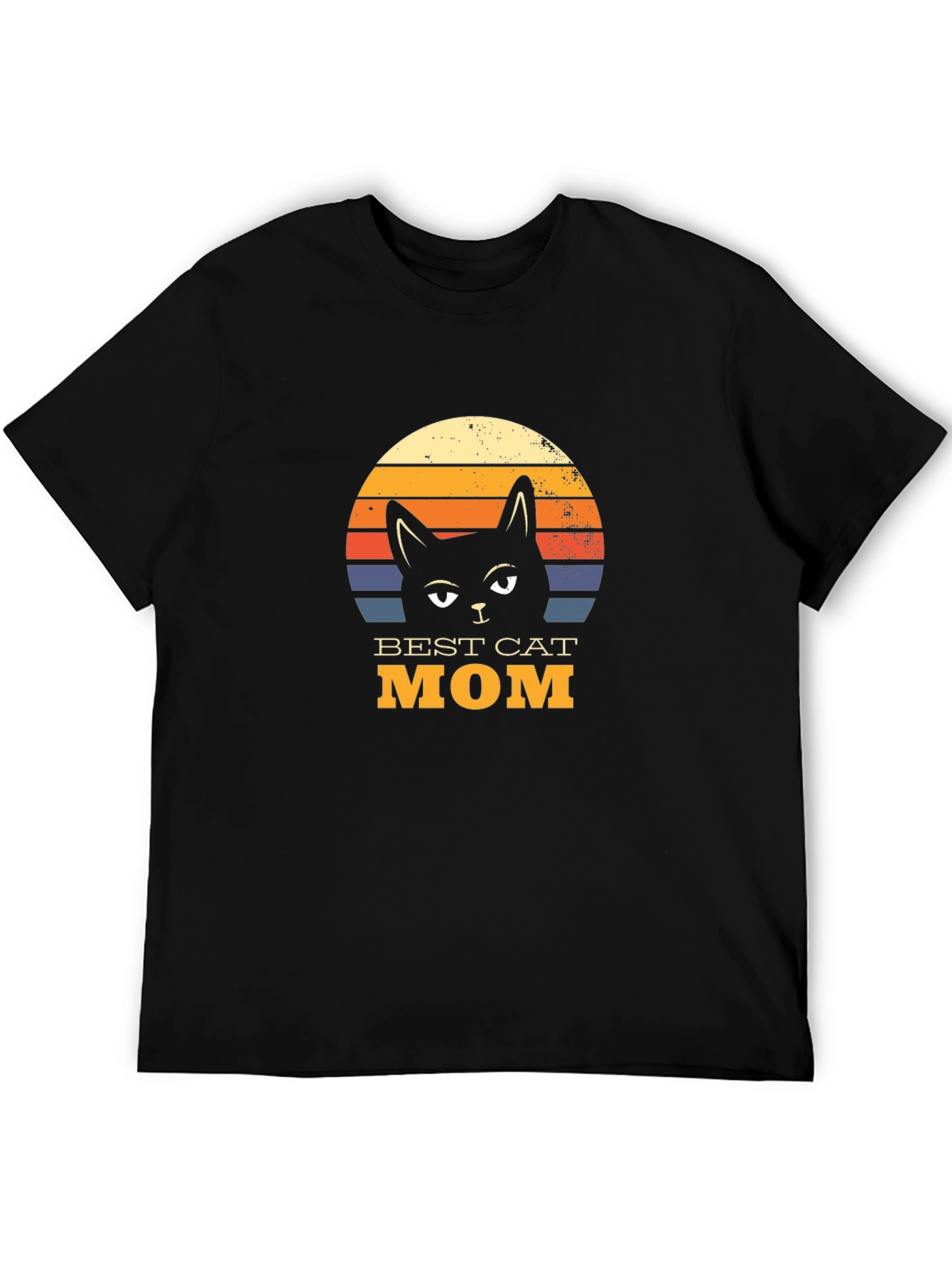 Best Cat Mom T-Shirt - Retro Style