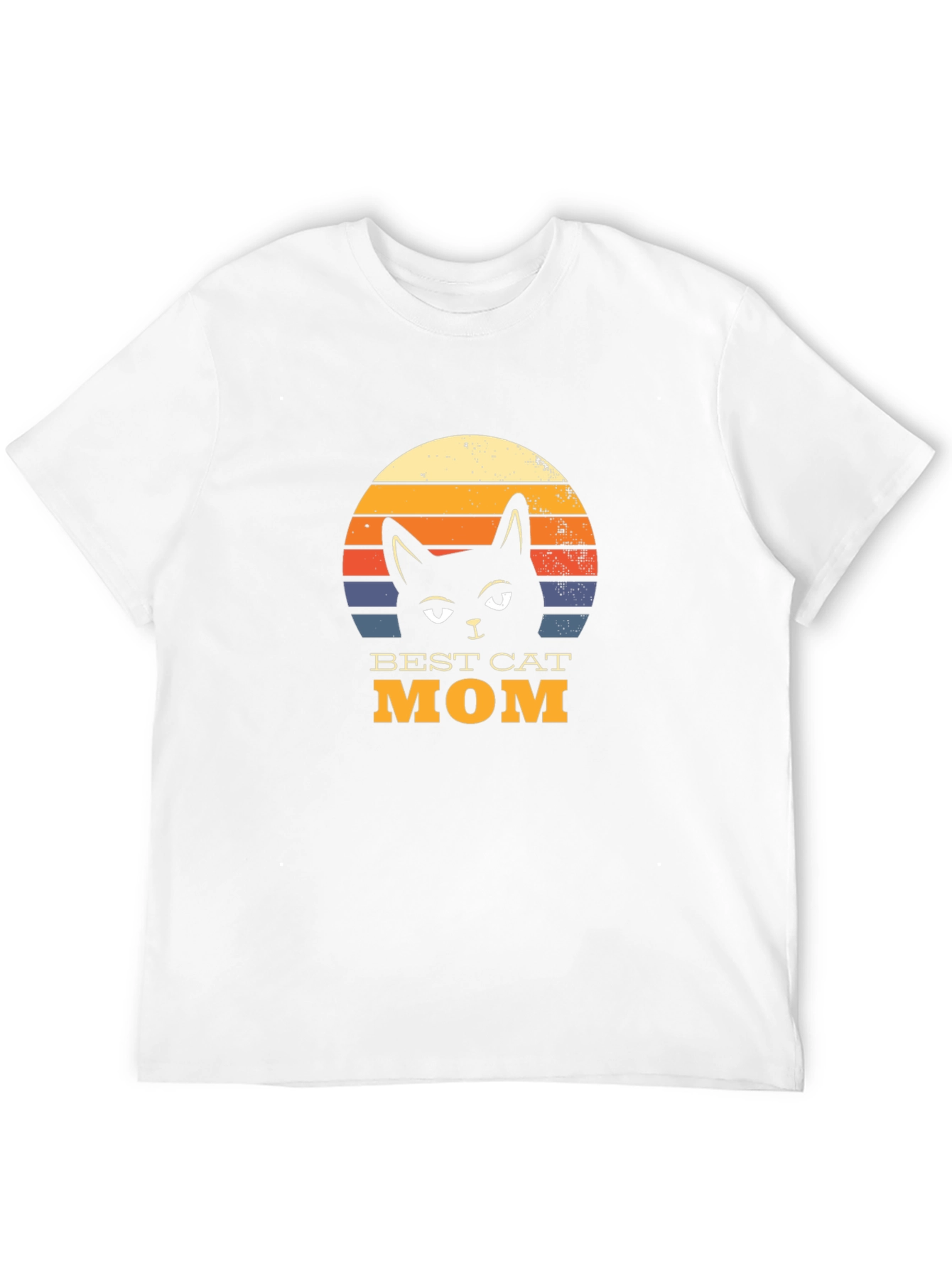 Best Cat Mom T-Shirt - Retro Style