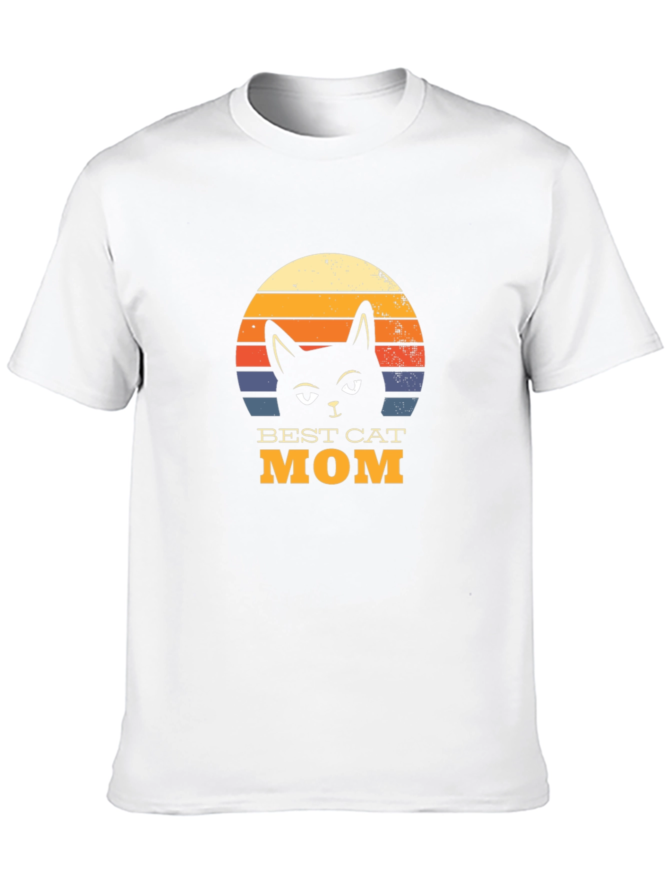Best Cat Mom T-Shirt - Retro Style