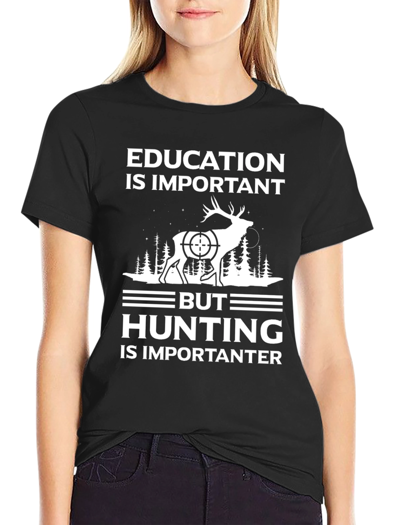 Education Important Hunting Importanter T-Shirt