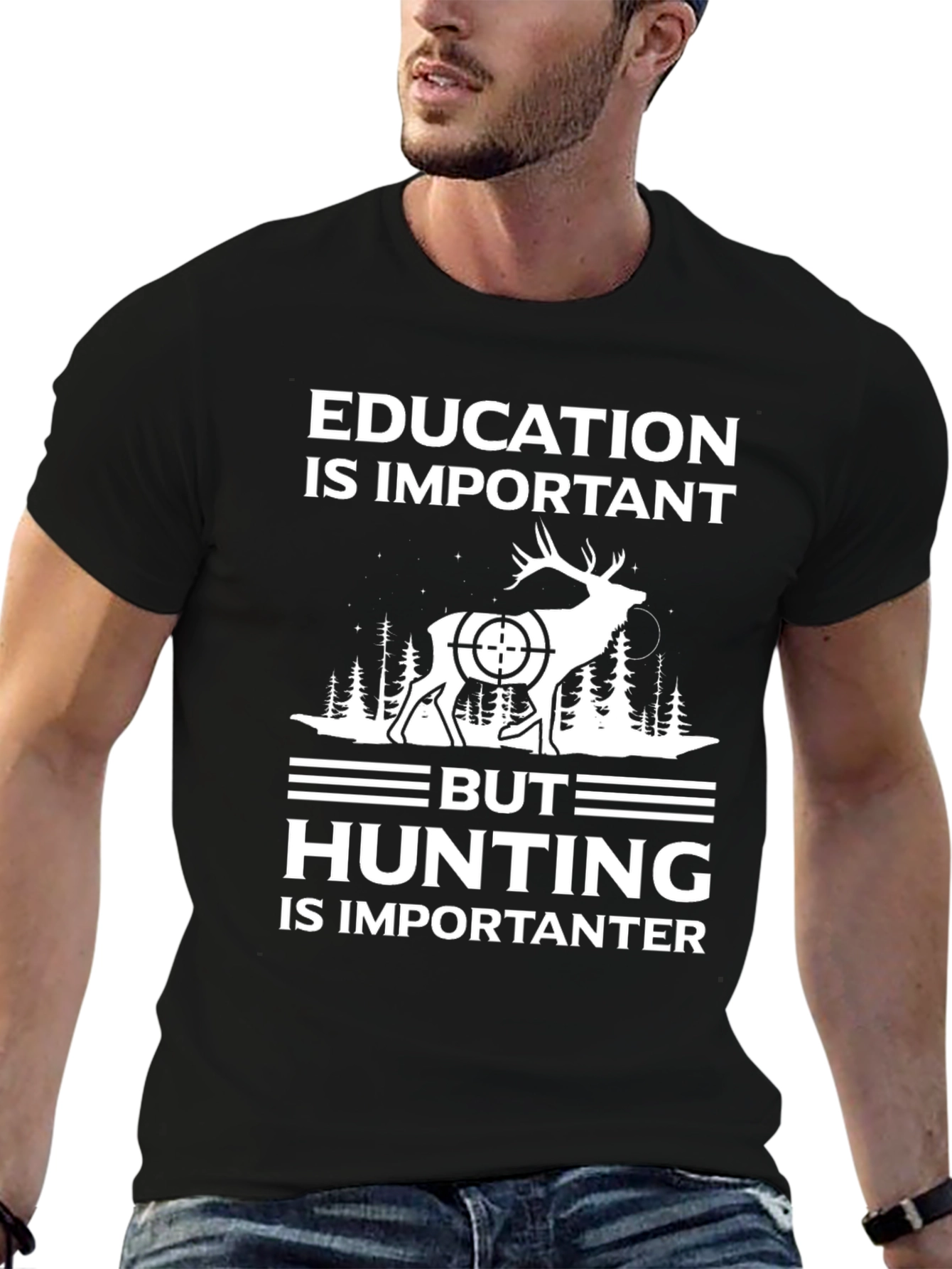 Education Important Hunting Importanter T-Shirt