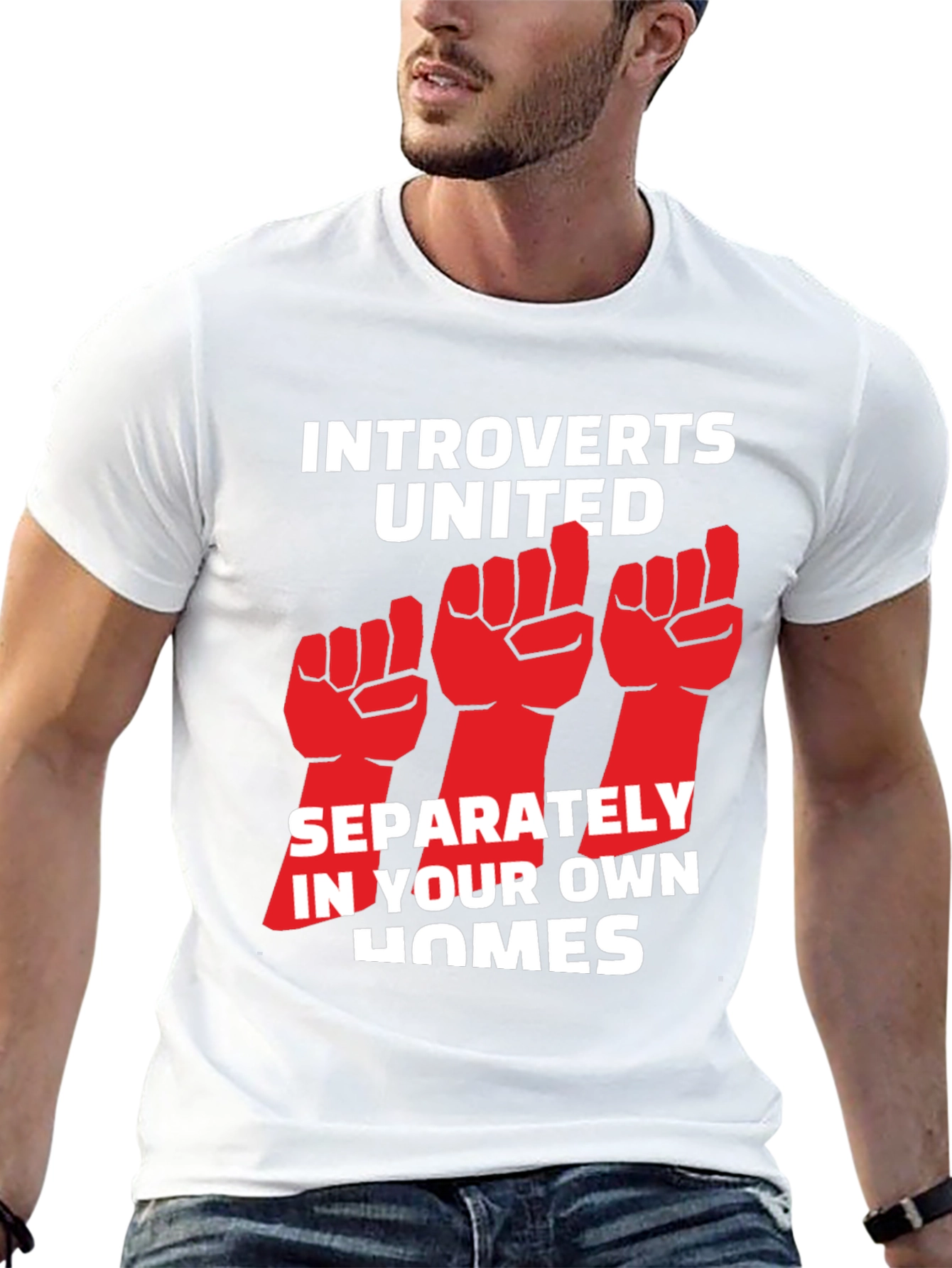 Introverts United T-Shirt: Funny Social Distancing Tee