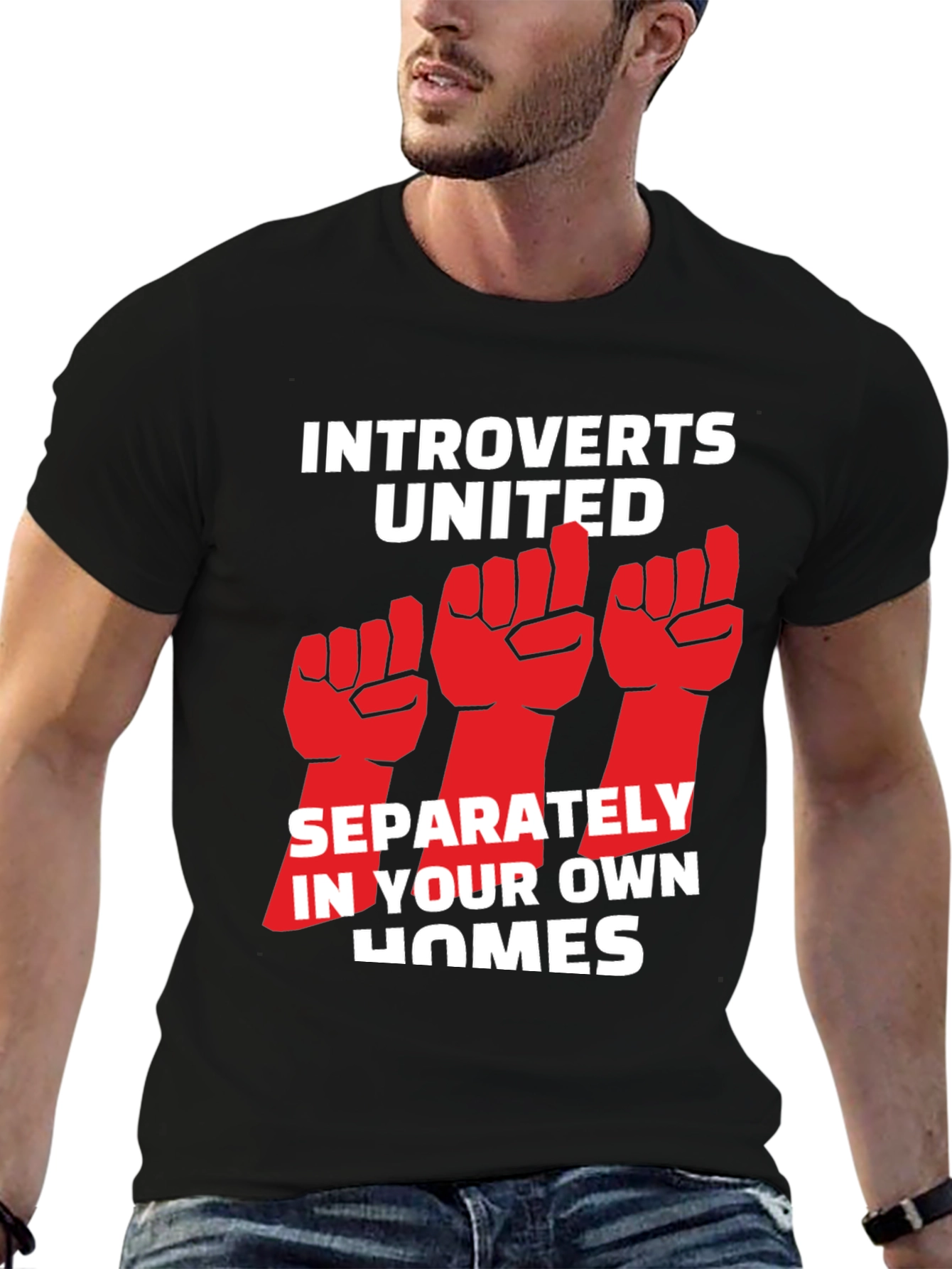Introverts United T-Shirt: Funny Social Distancing Tee