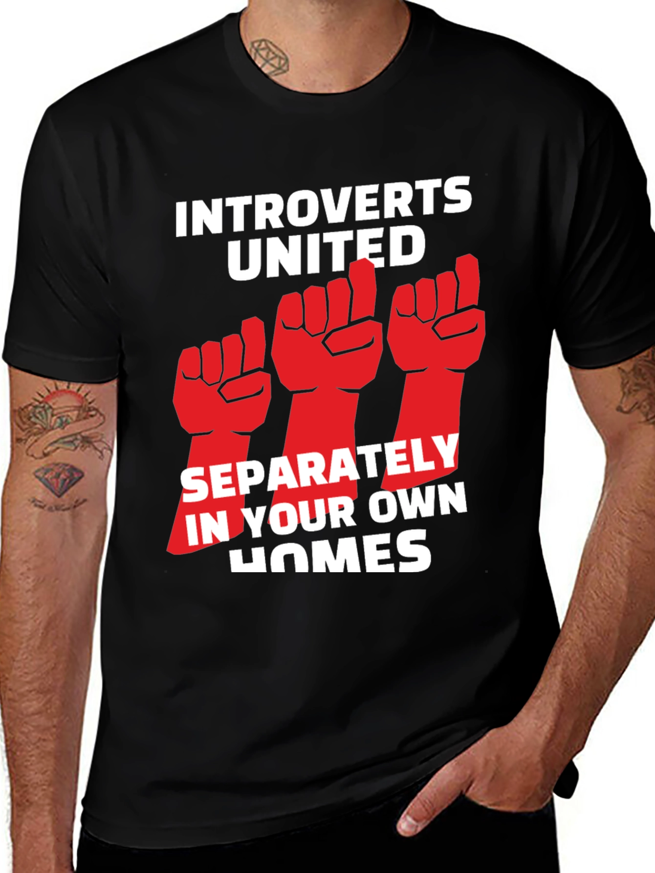 Introverts United T-Shirt: Funny Social Distancing Tee