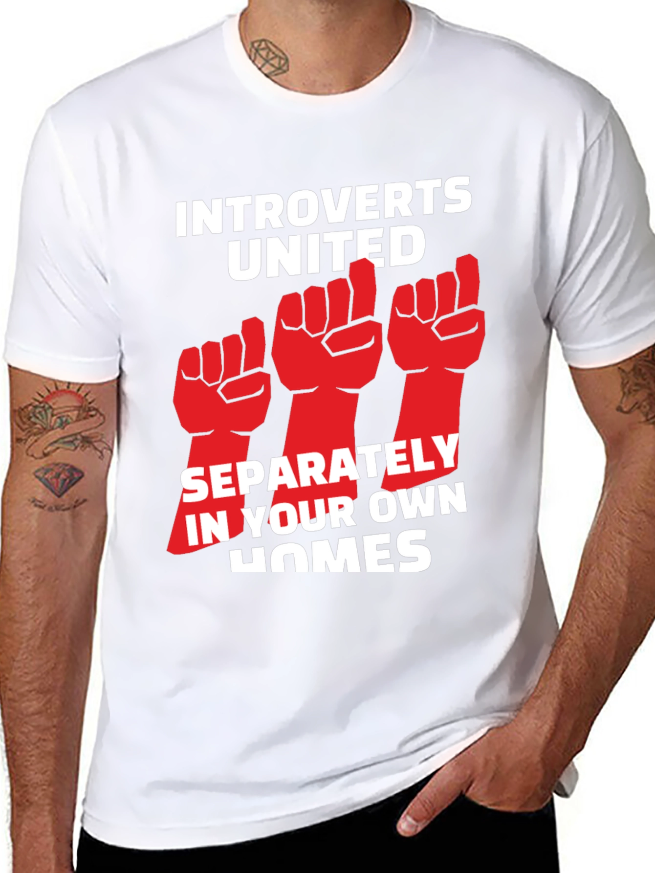 Introverts United T-Shirt: Funny Social Distancing Tee