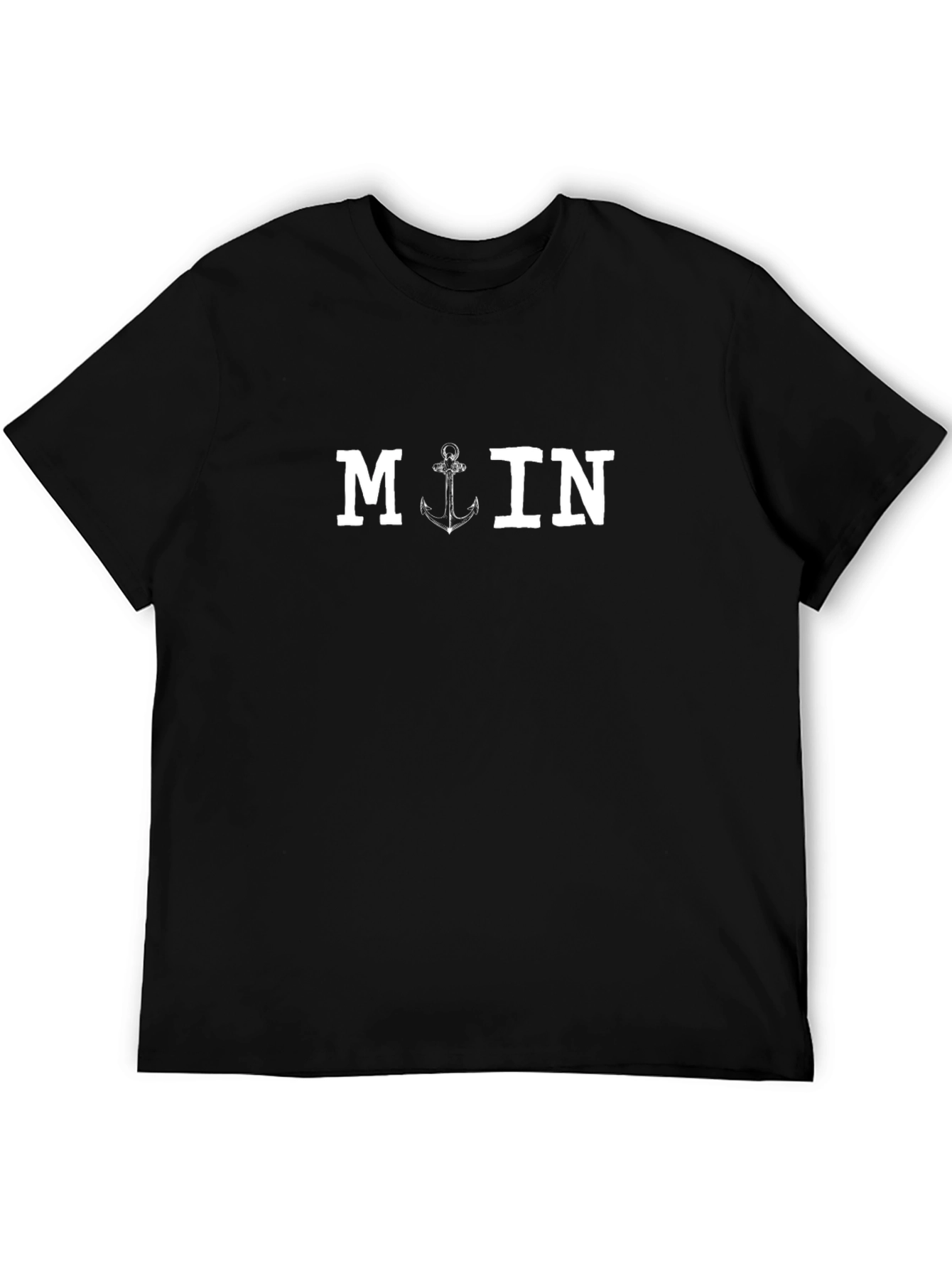 Maine Anchor Graphic Black T-Shirt