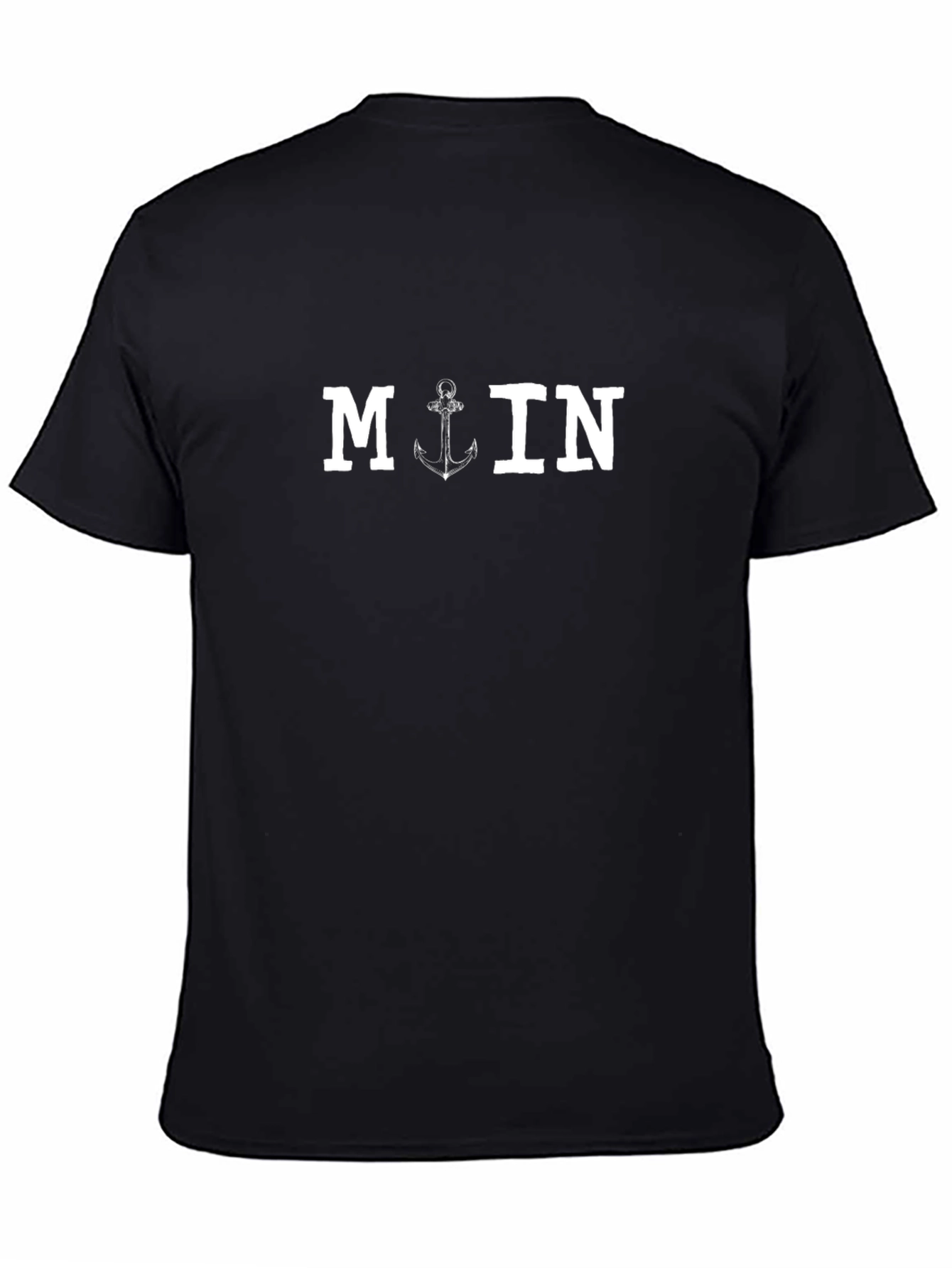 Maine Anchor Graphic Black T-Shirt