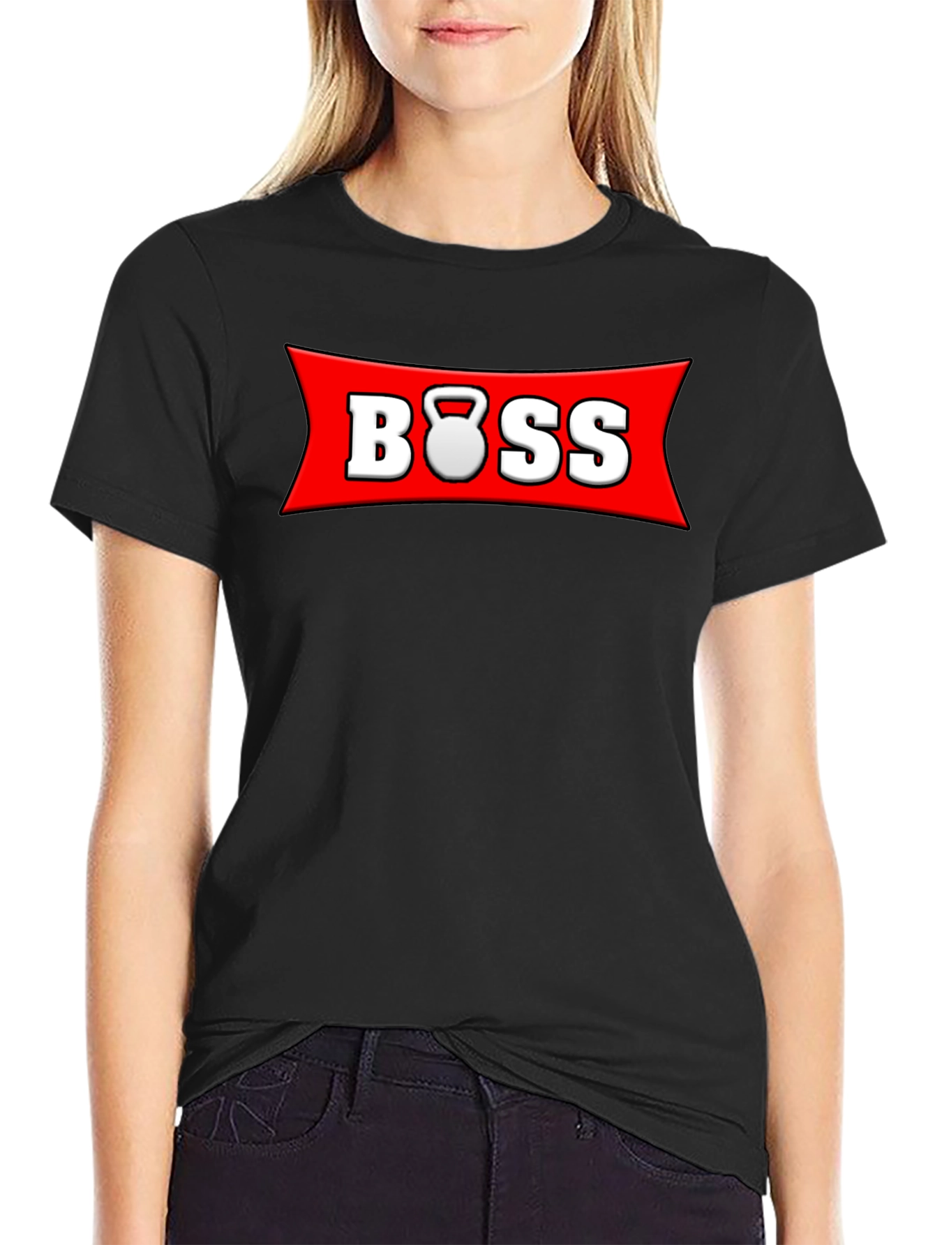 Black BOSS Kettlebell T-Shirt - Gym Workout Motivation