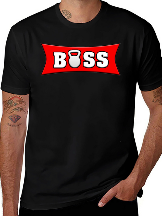 Black BOSS Kettlebell T-Shirt - Gym Workout Motivation