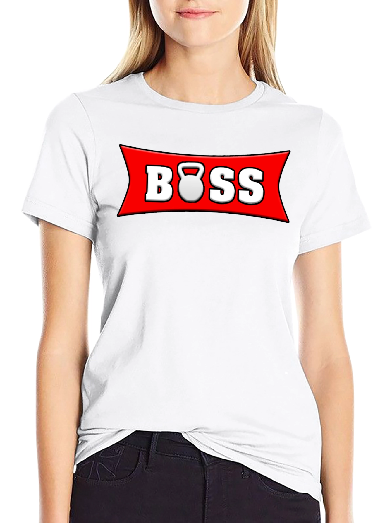 Black BOSS Kettlebell T-Shirt - Gym Workout Motivation
