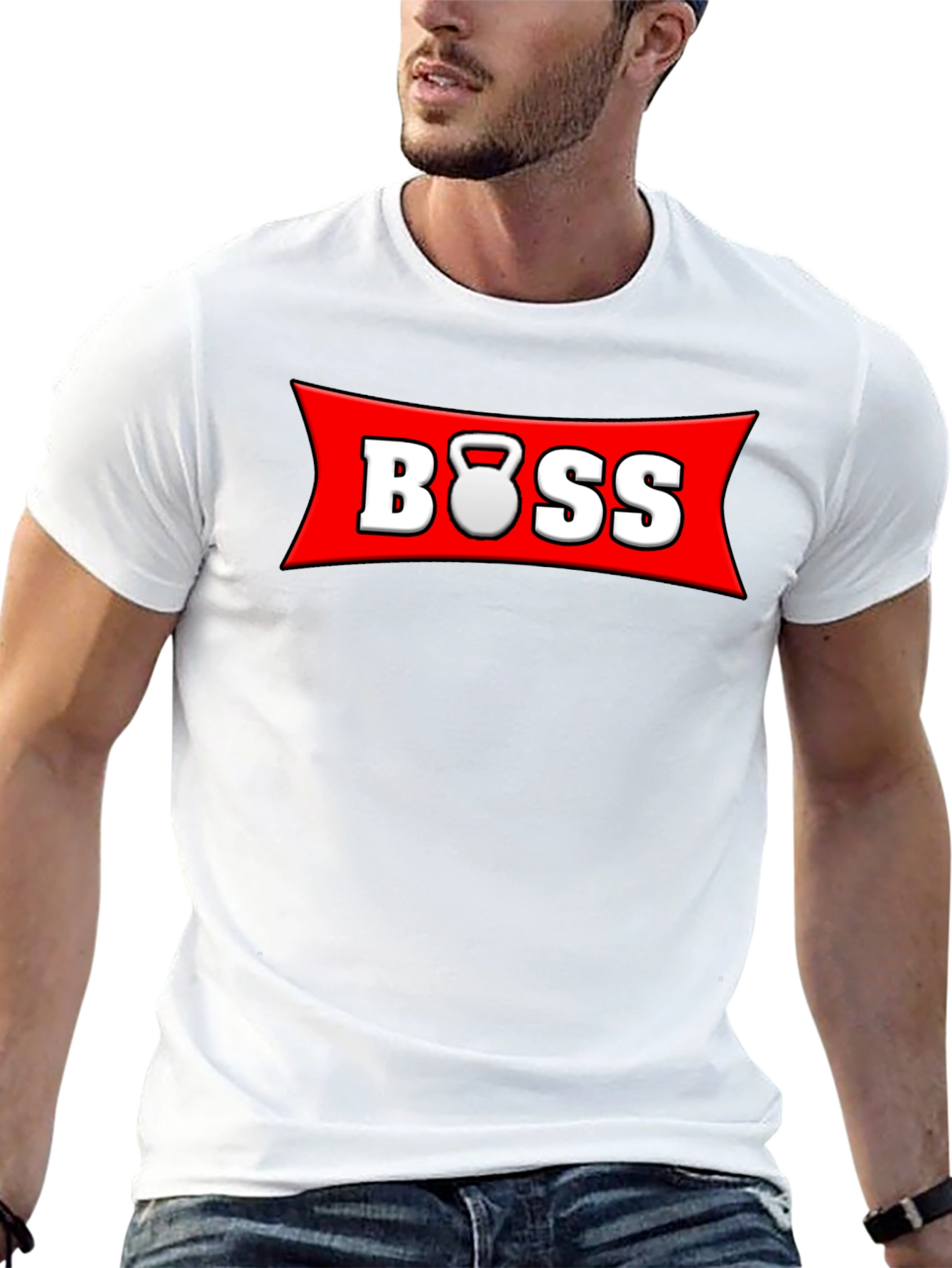 Black BOSS Kettlebell T-Shirt - Gym Workout Motivation
