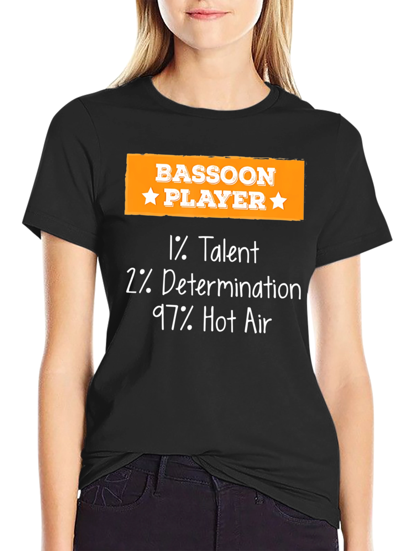 Bassoon Player Funny T-Shirt - 1% Talent 2% Determination