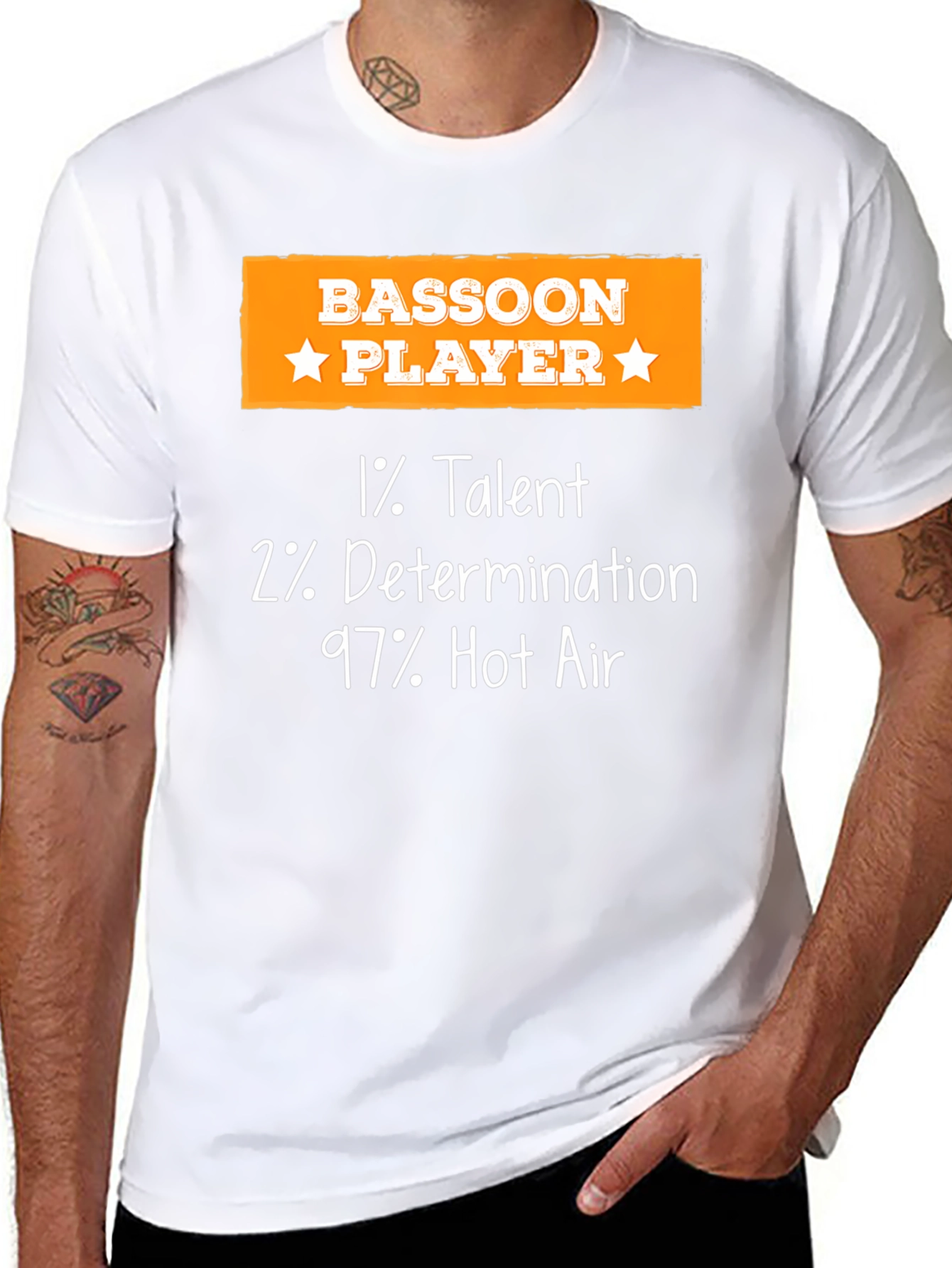 Bassoon Player Funny T-Shirt - 1% Talent 2% Determination