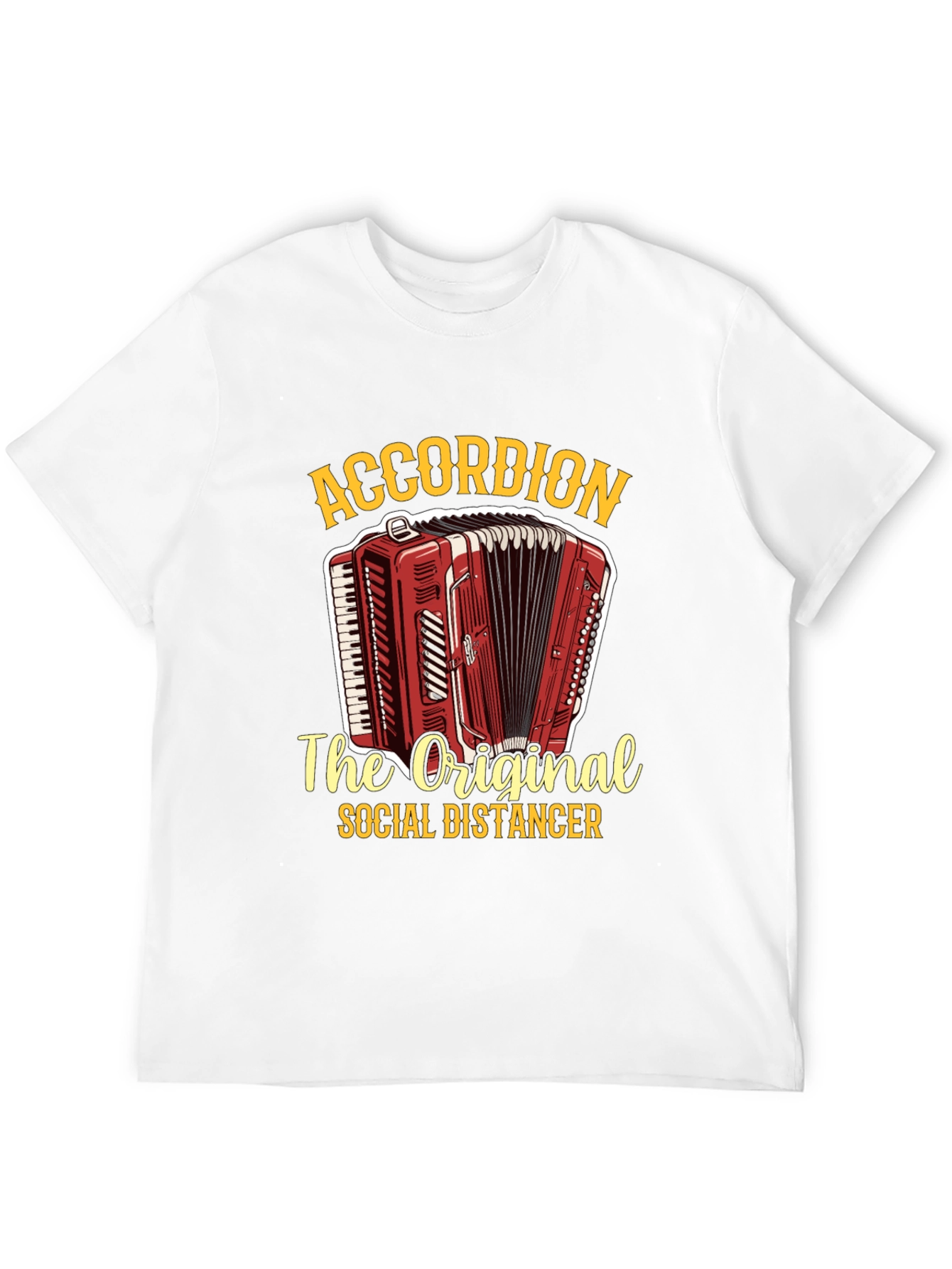 Accordion Social Distancer Black Graphic Tee