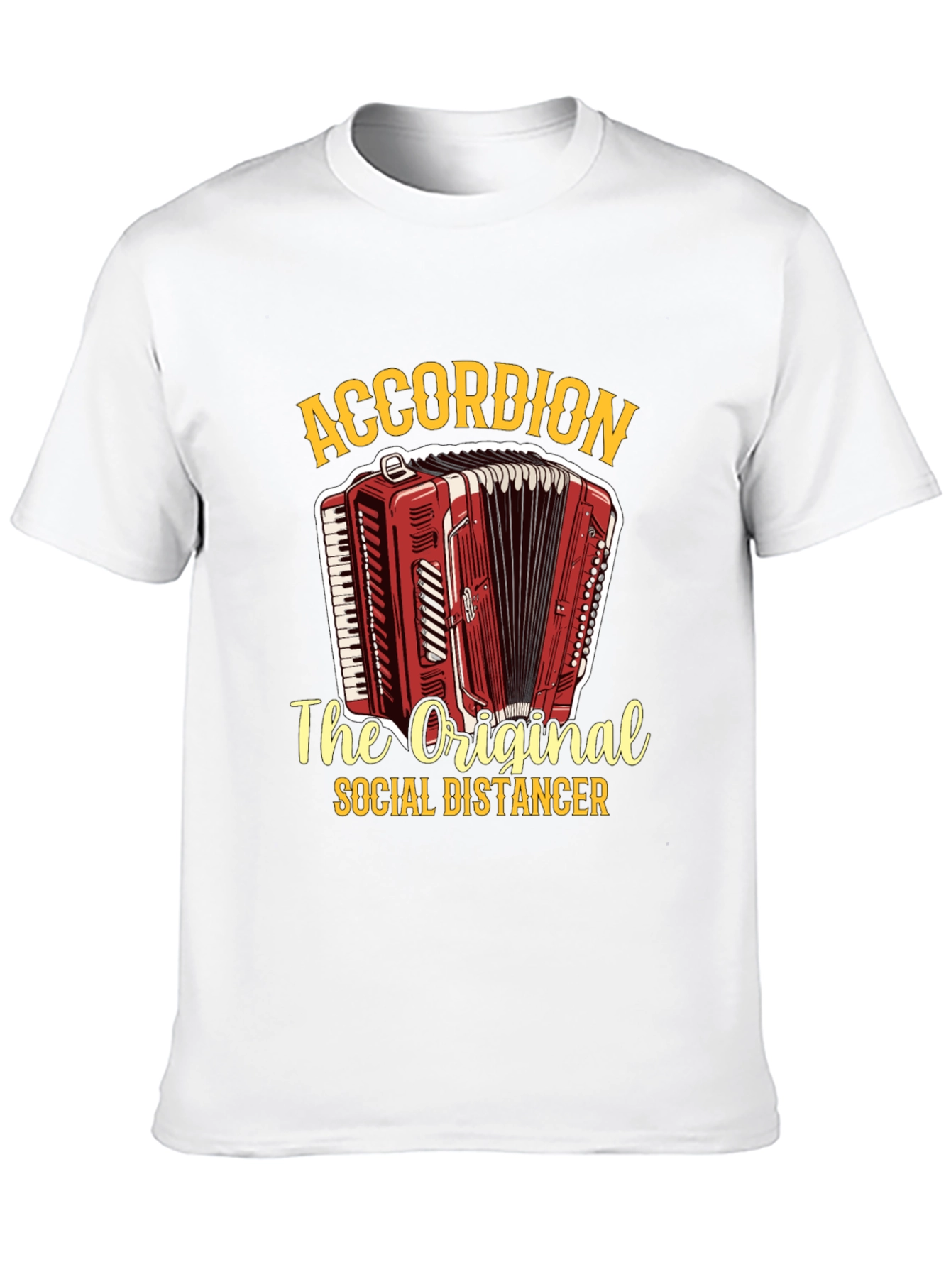 Accordion Social Distancer Black Graphic Tee