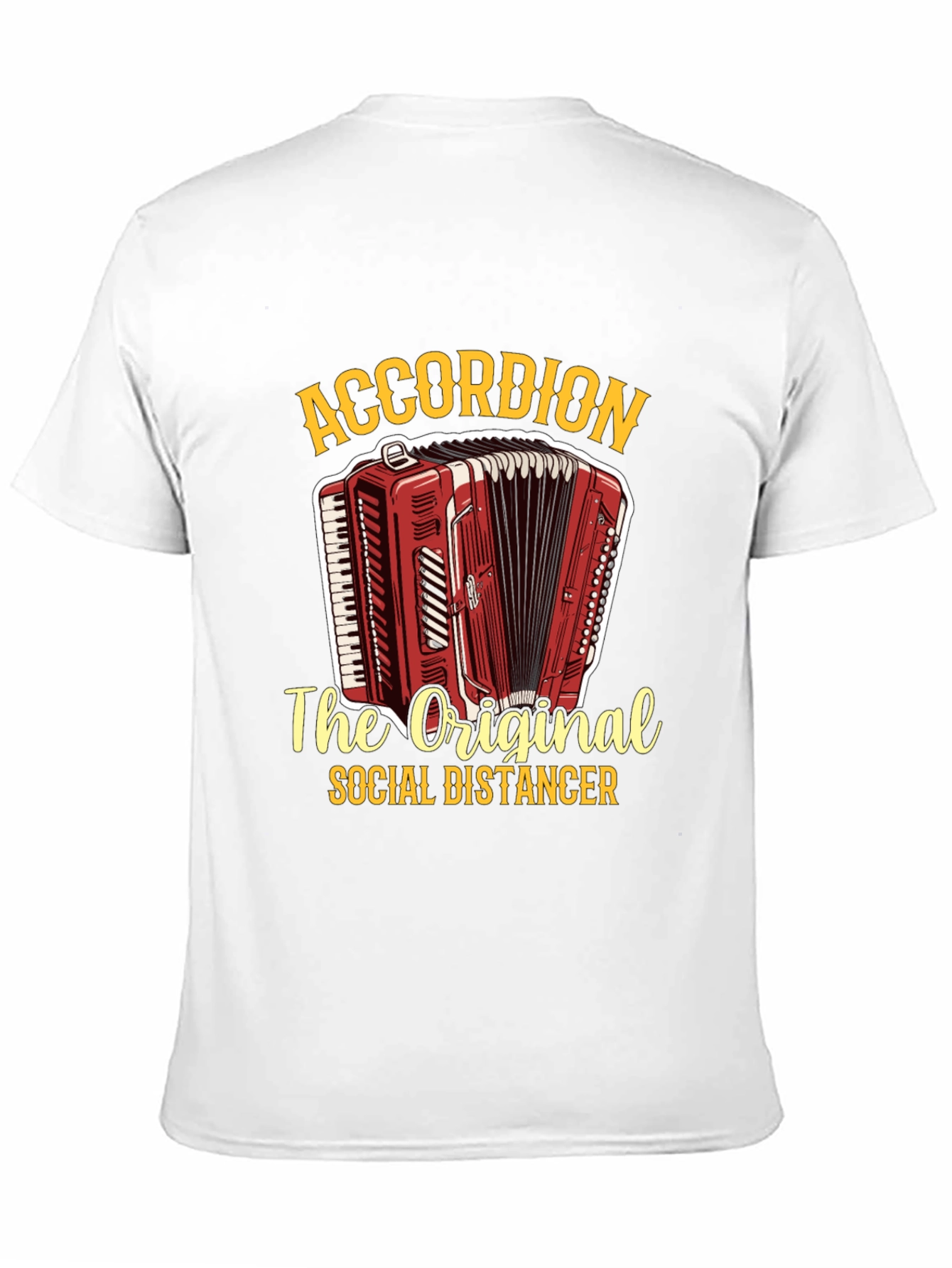 Accordion Social Distancer Black Graphic Tee