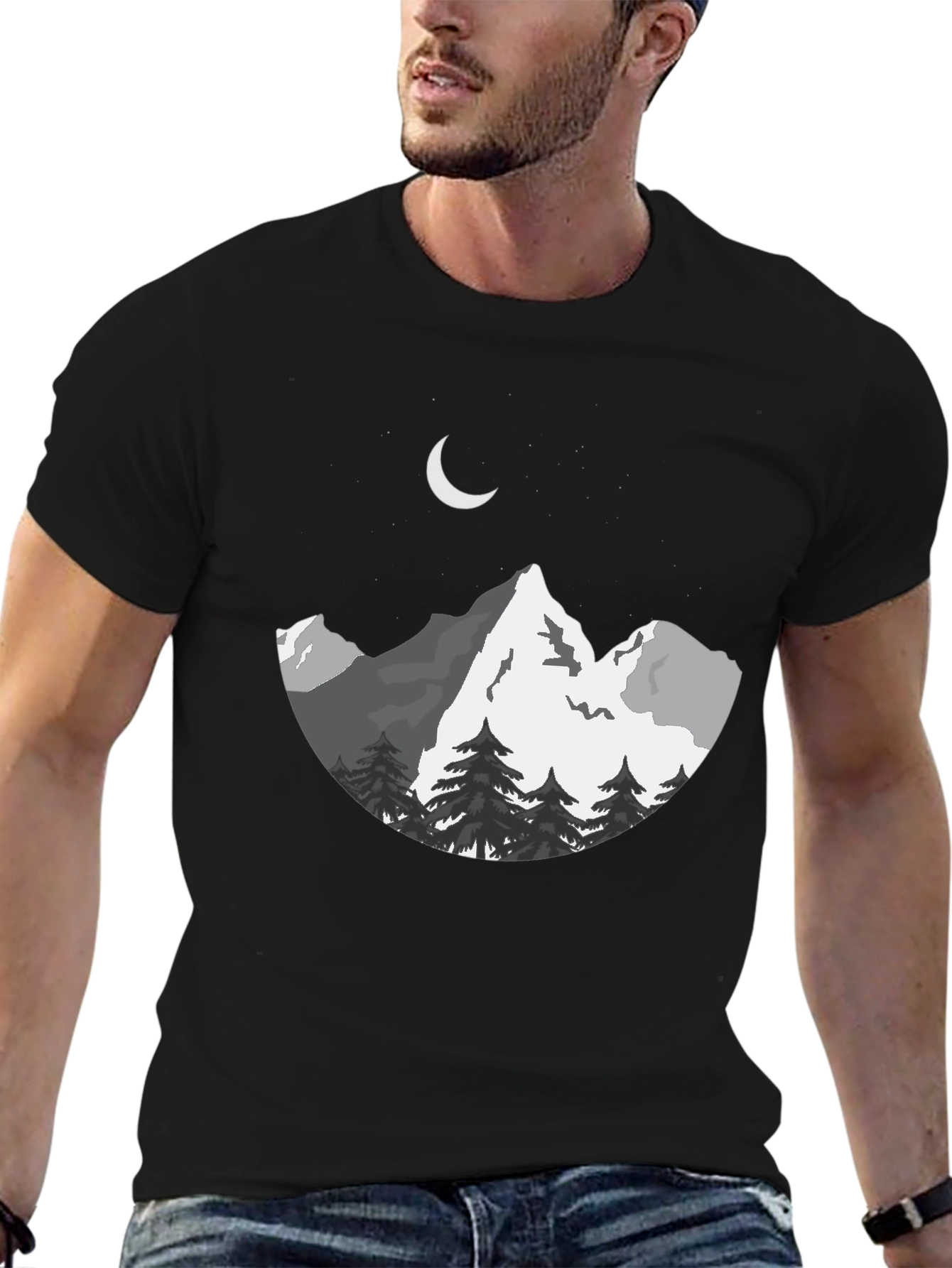 Mountainscape Graphic Tee - Black