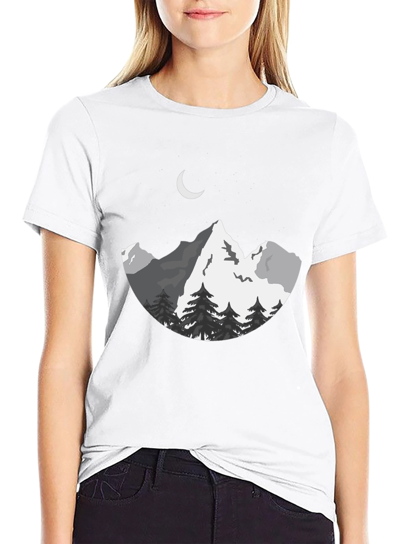 Mountainscape Graphic Tee - Black
