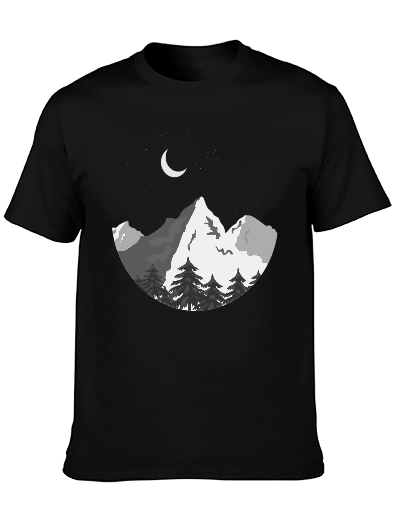 Mountainscape Graphic Tee - Black