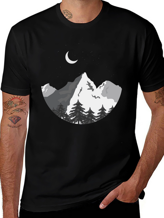 Mountainscape Graphic Tee - Black