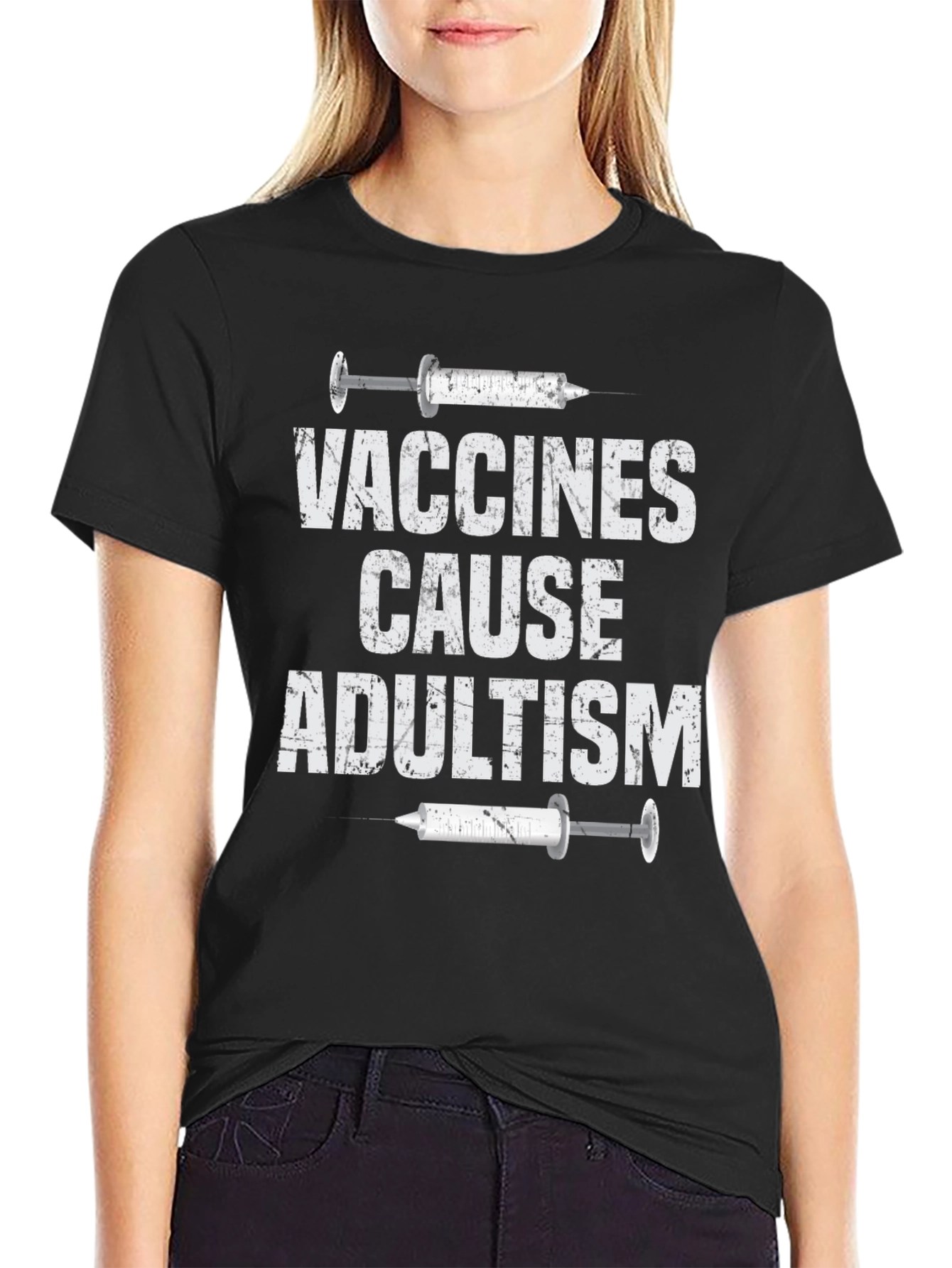 Vaccines Cause Adultism Graphic Tee