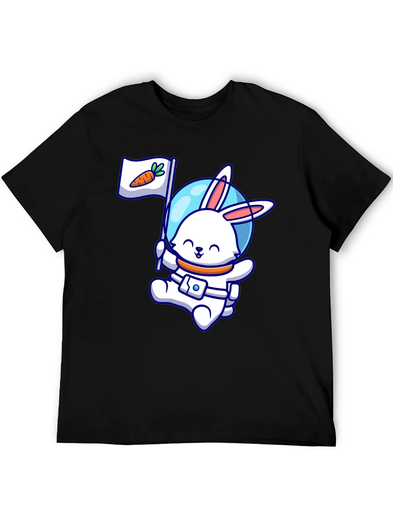 Astronaut Bunny Graphic Tee - Carrot Flag!
