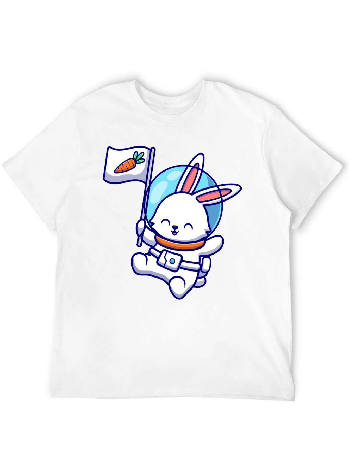 Astronaut Bunny Graphic Tee - Carrot Flag!