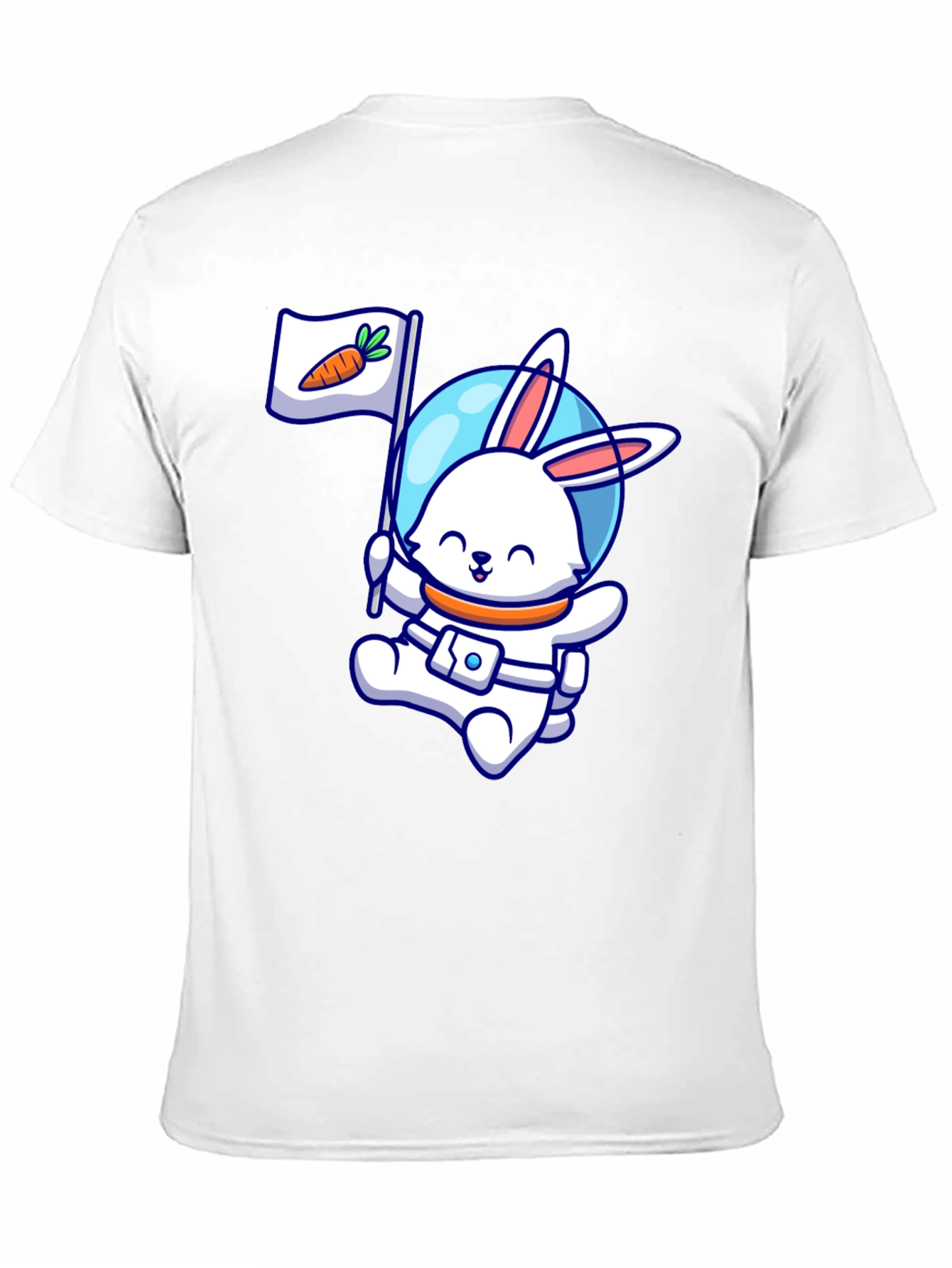 Astronaut Bunny Graphic Tee - Carrot Flag!