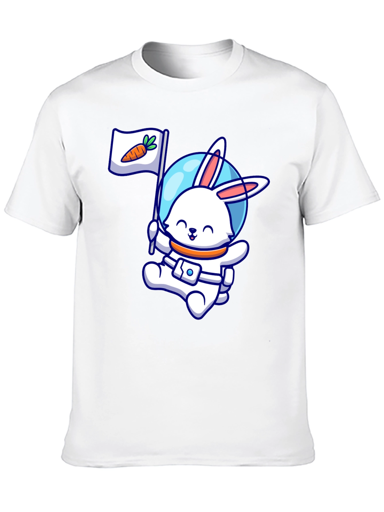 Astronaut Bunny Graphic Tee - Carrot Flag!