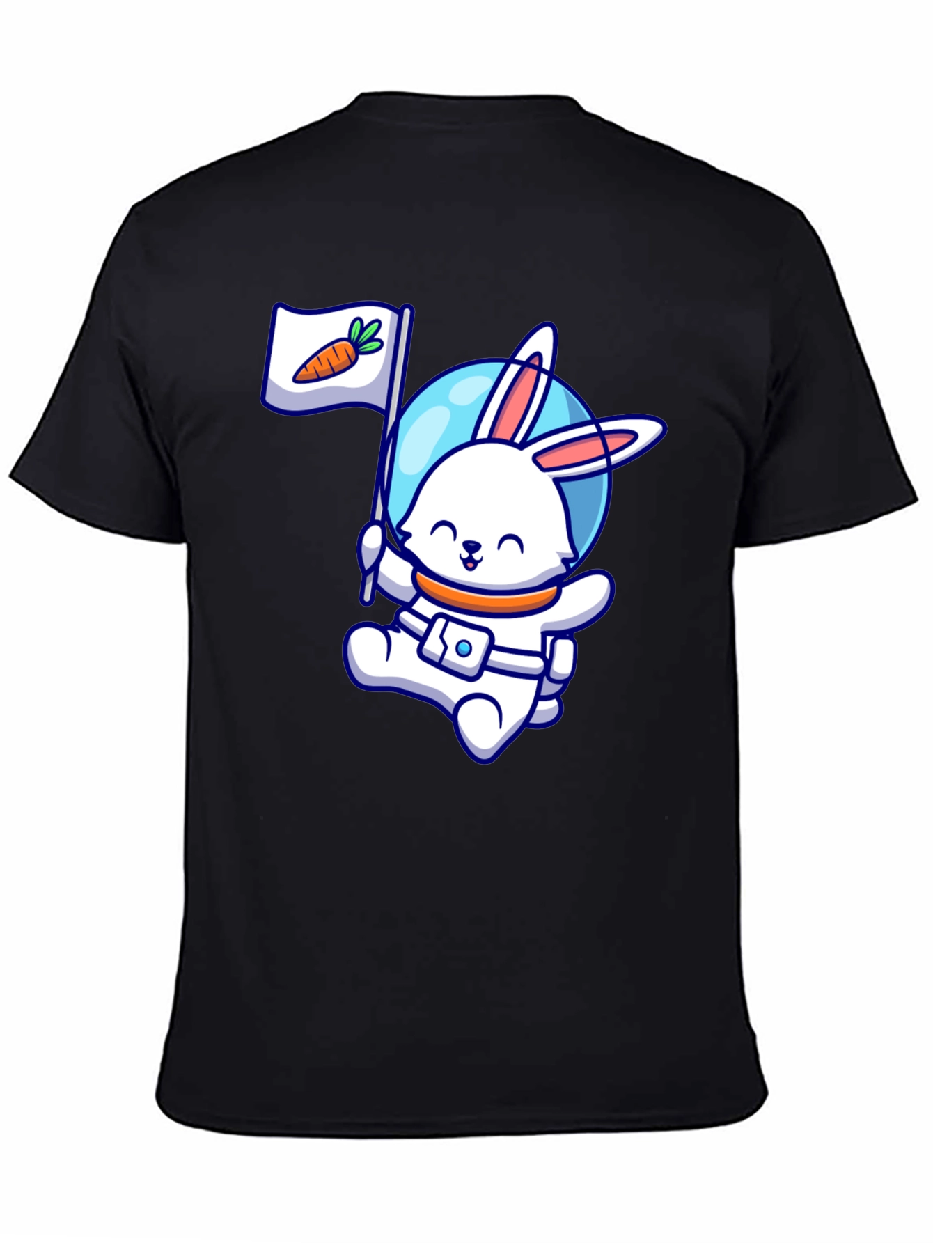 Astronaut Bunny Graphic Tee - Carrot Flag!