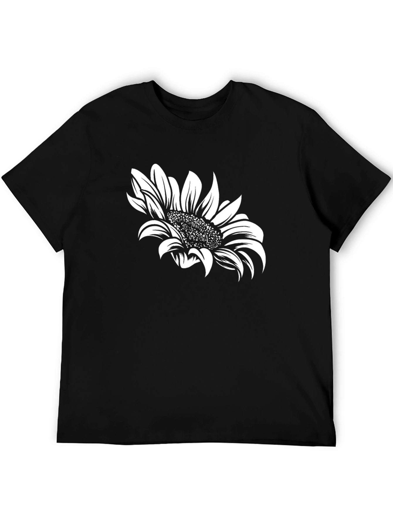 Sunflower Graphic Tee - Trendy Black T-Shirt