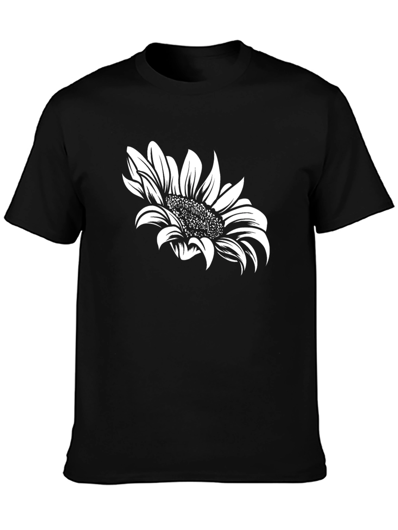 Sunflower Graphic Tee - Trendy Black T-Shirt