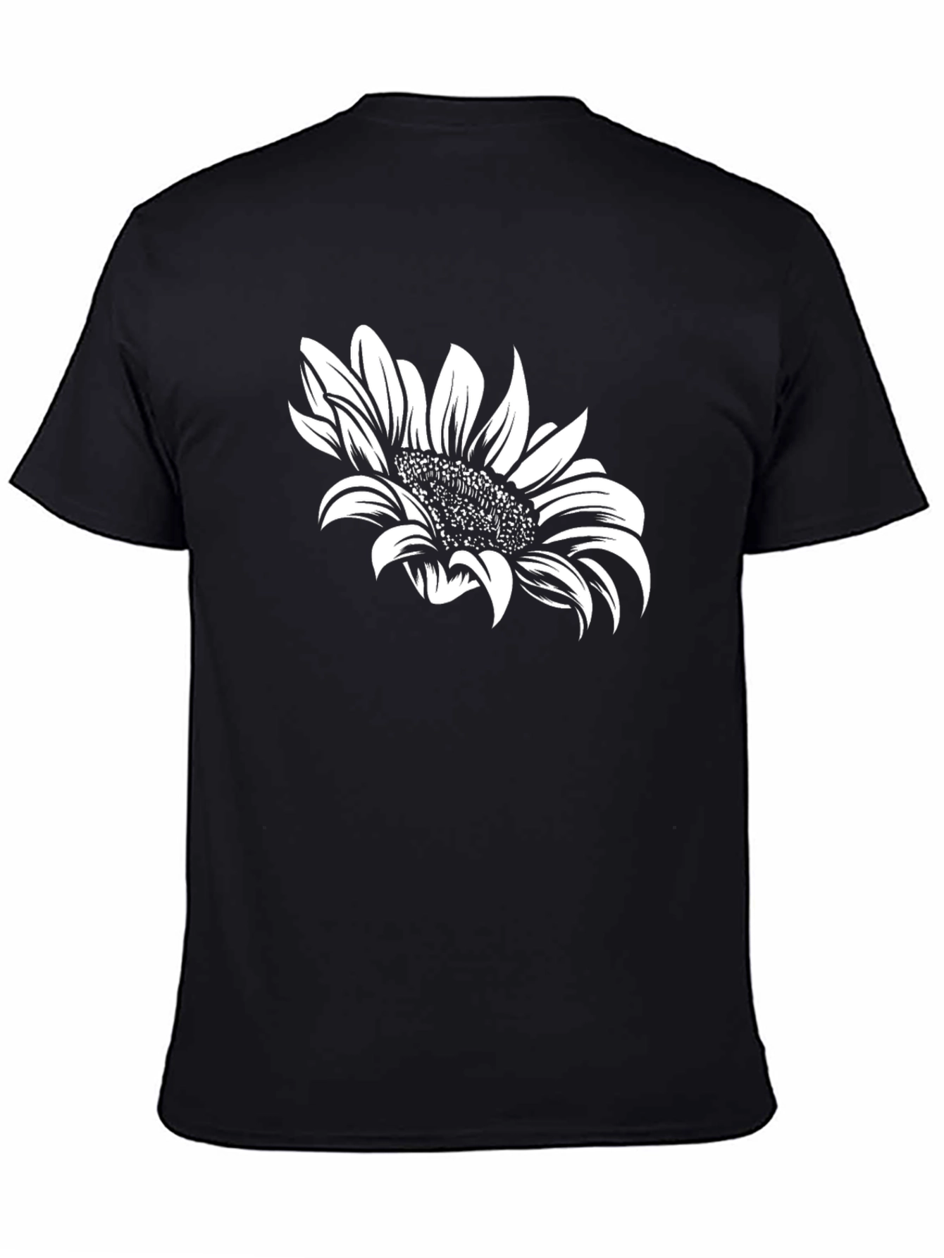 Sunflower Graphic Tee - Trendy Black T-Shirt