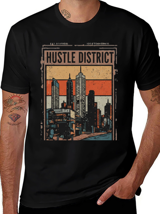 Hustle District Graphic Tee - Urban Style