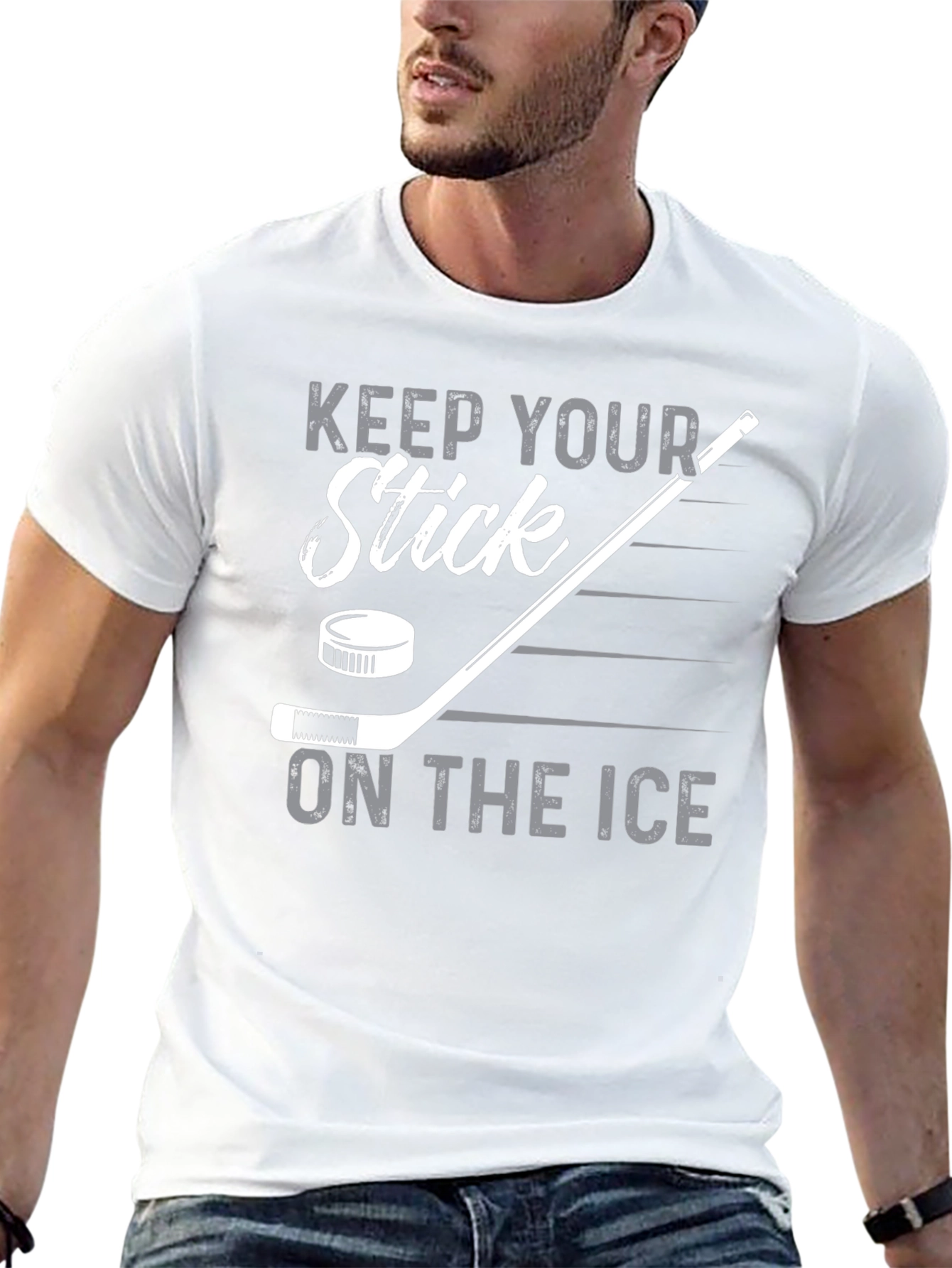 Keep Your Stick On The Ice Hockey T-Shirt