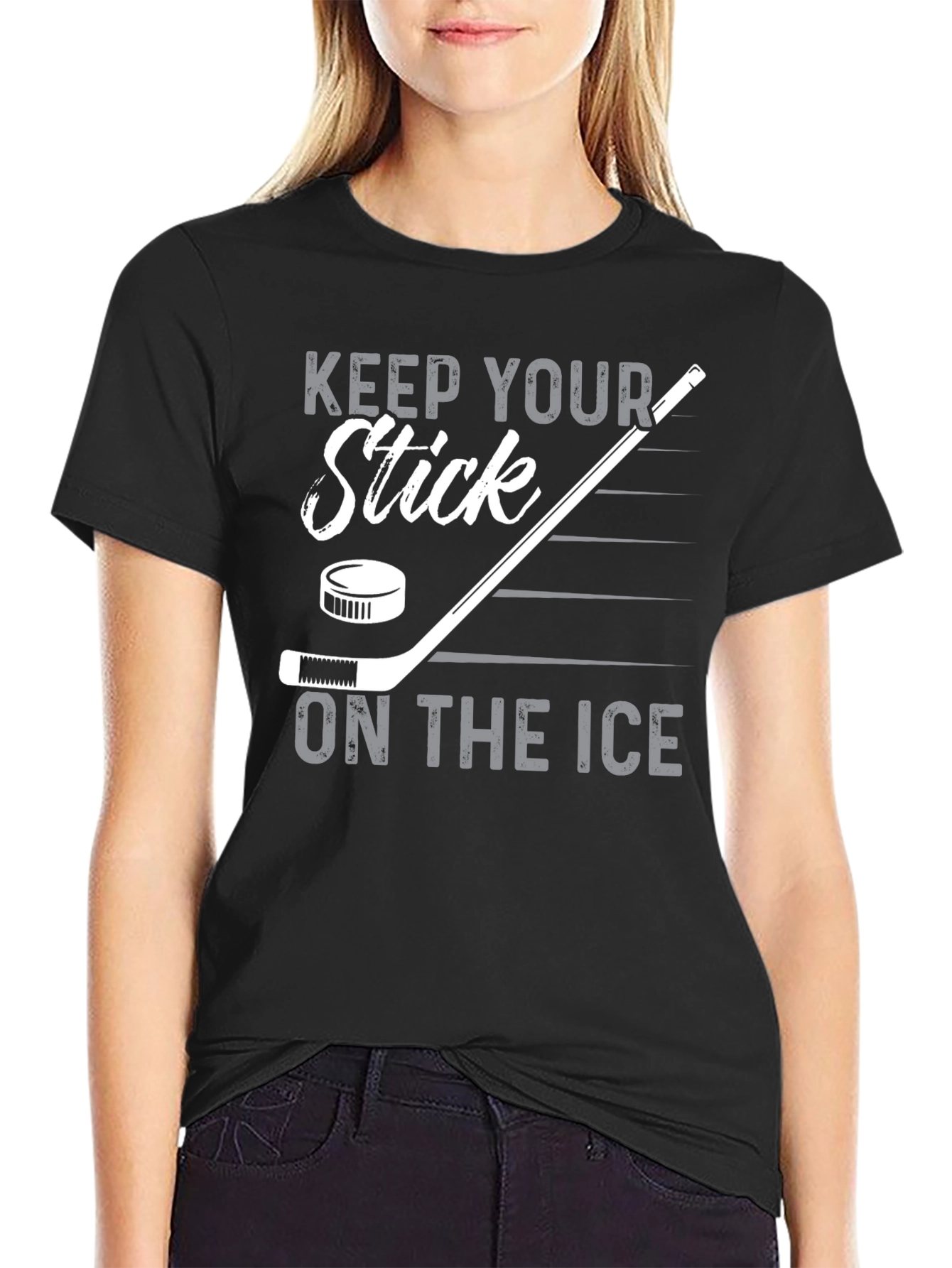 Keep Your Stick On The Ice Hockey T-Shirt