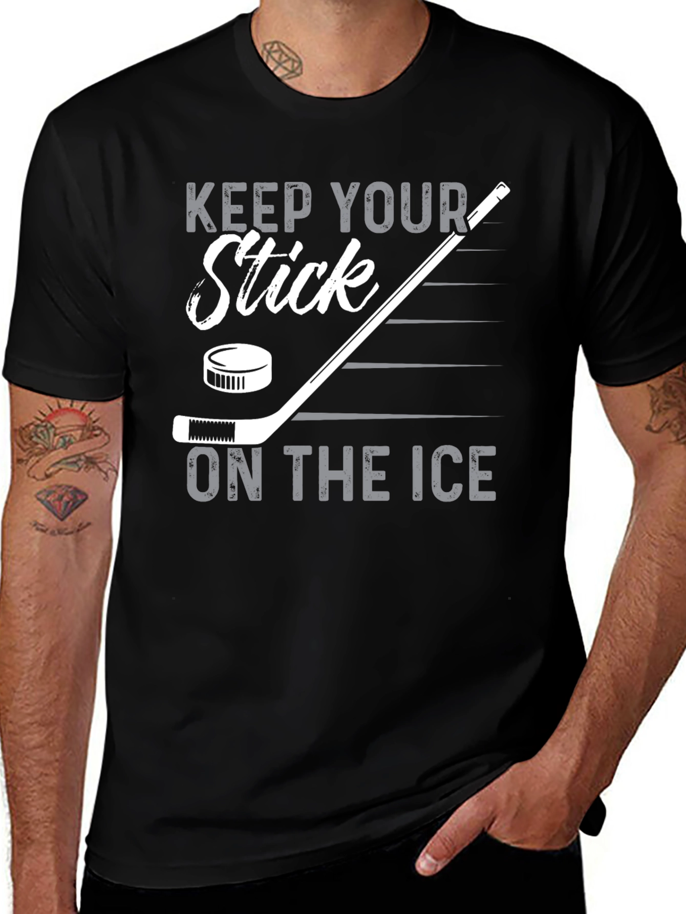 Keep Your Stick On The Ice Hockey T-Shirt