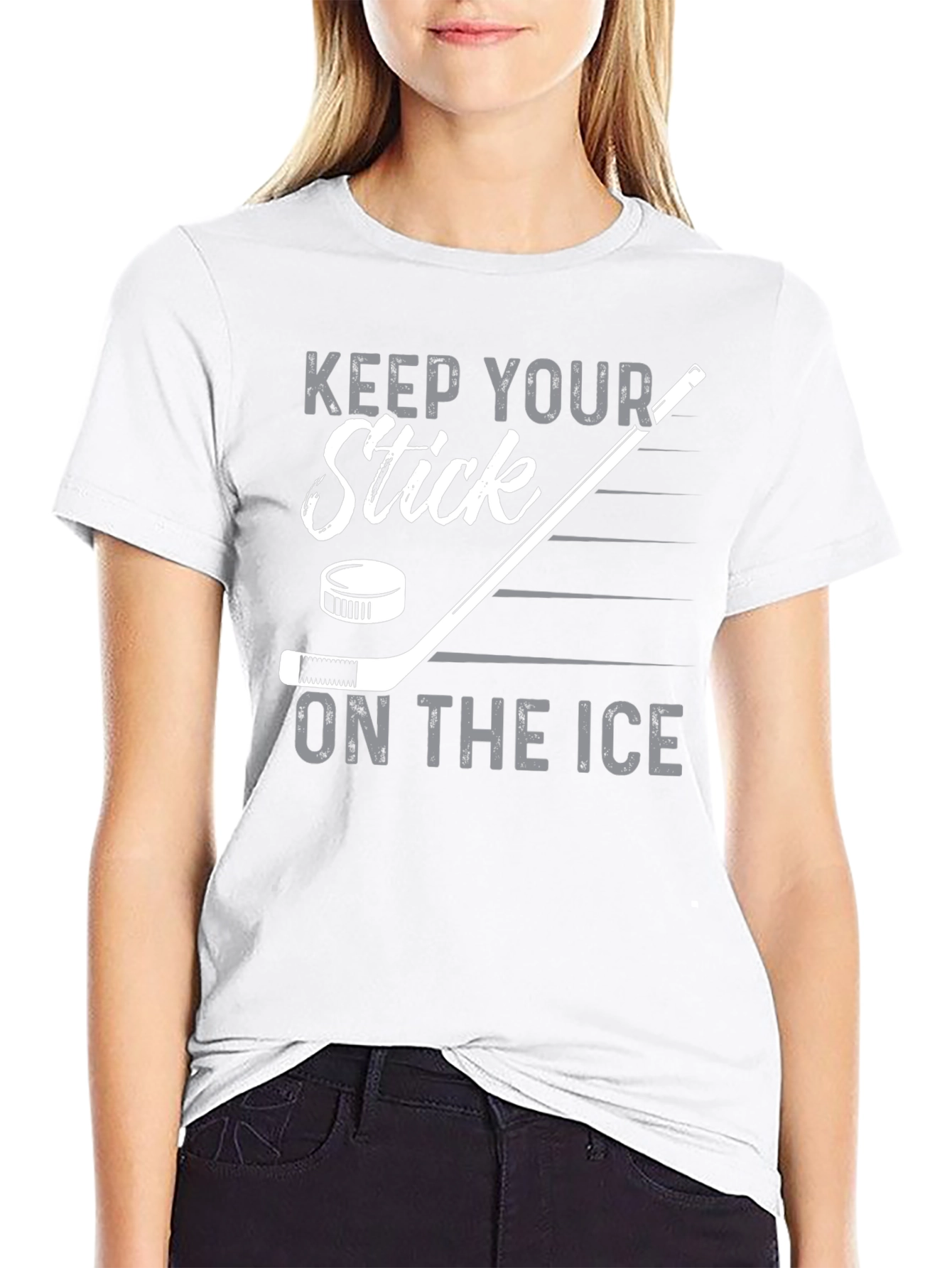 Keep Your Stick On The Ice Hockey T-Shirt