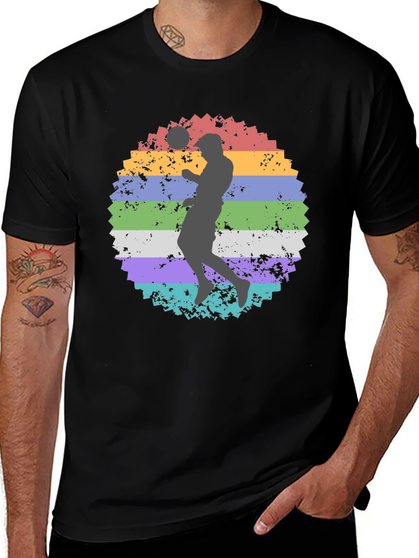 Retro Soccer Player Graphic Tee