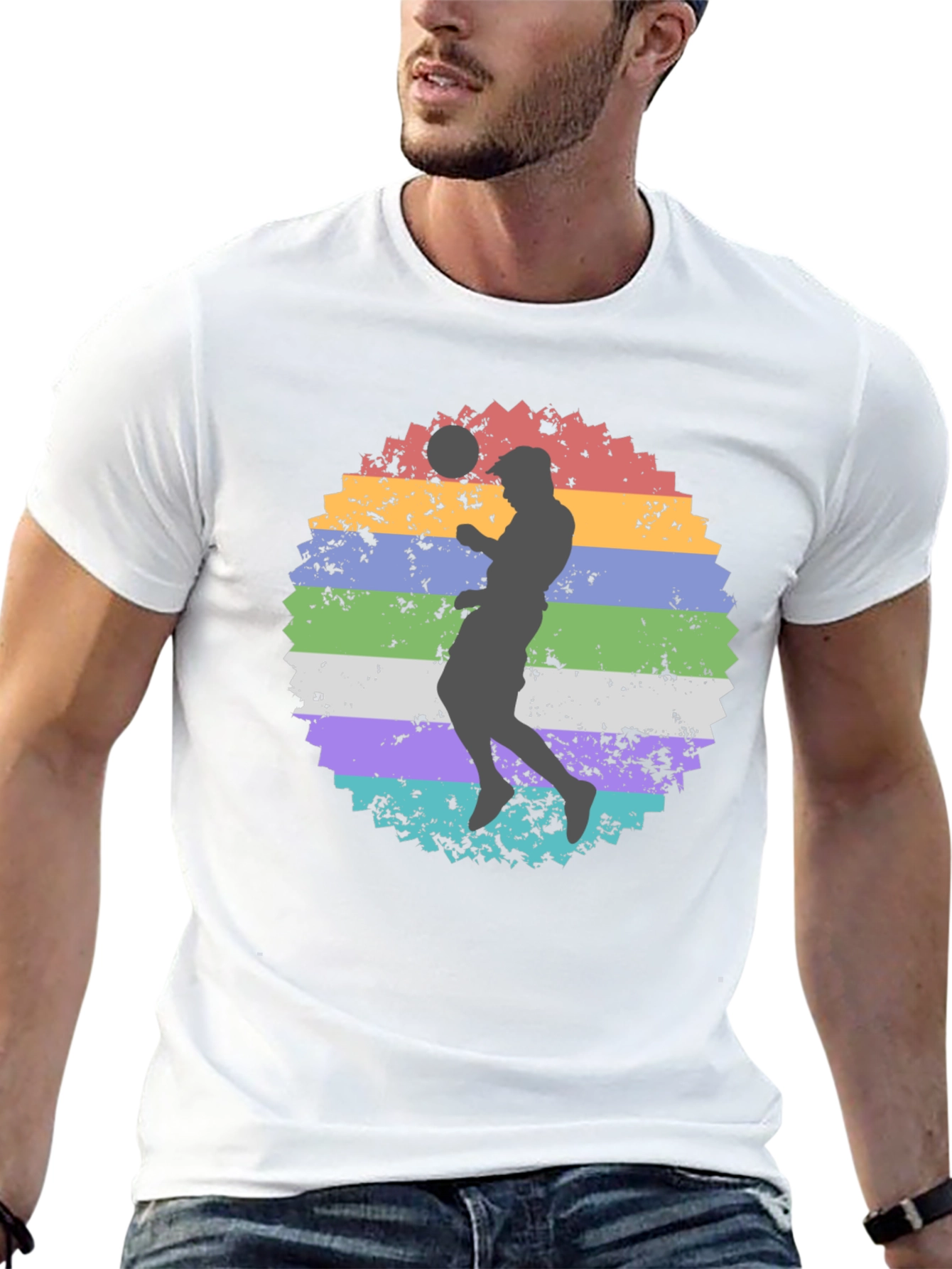 Retro Soccer Player Graphic Tee