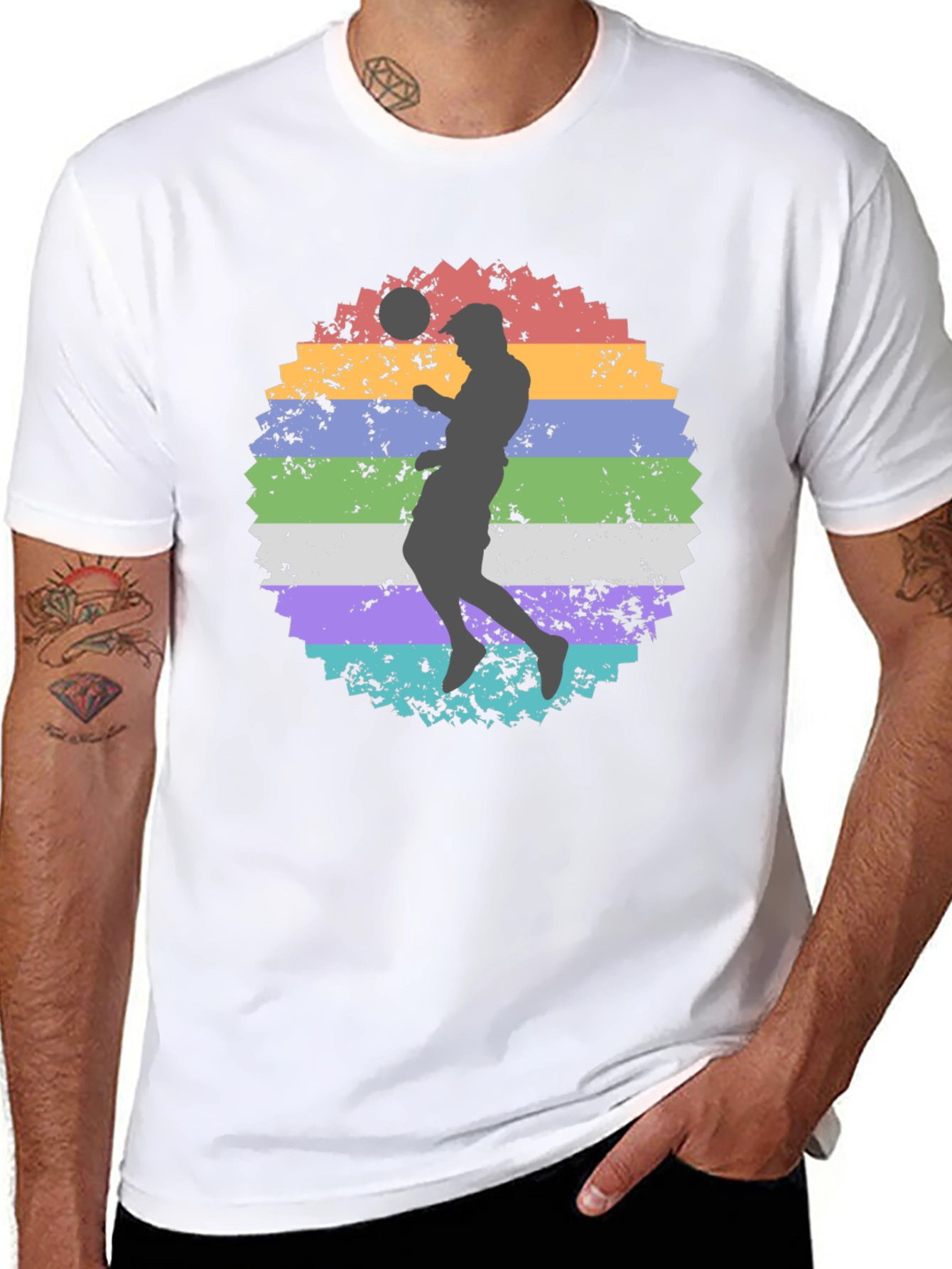 Retro Soccer Player Graphic Tee