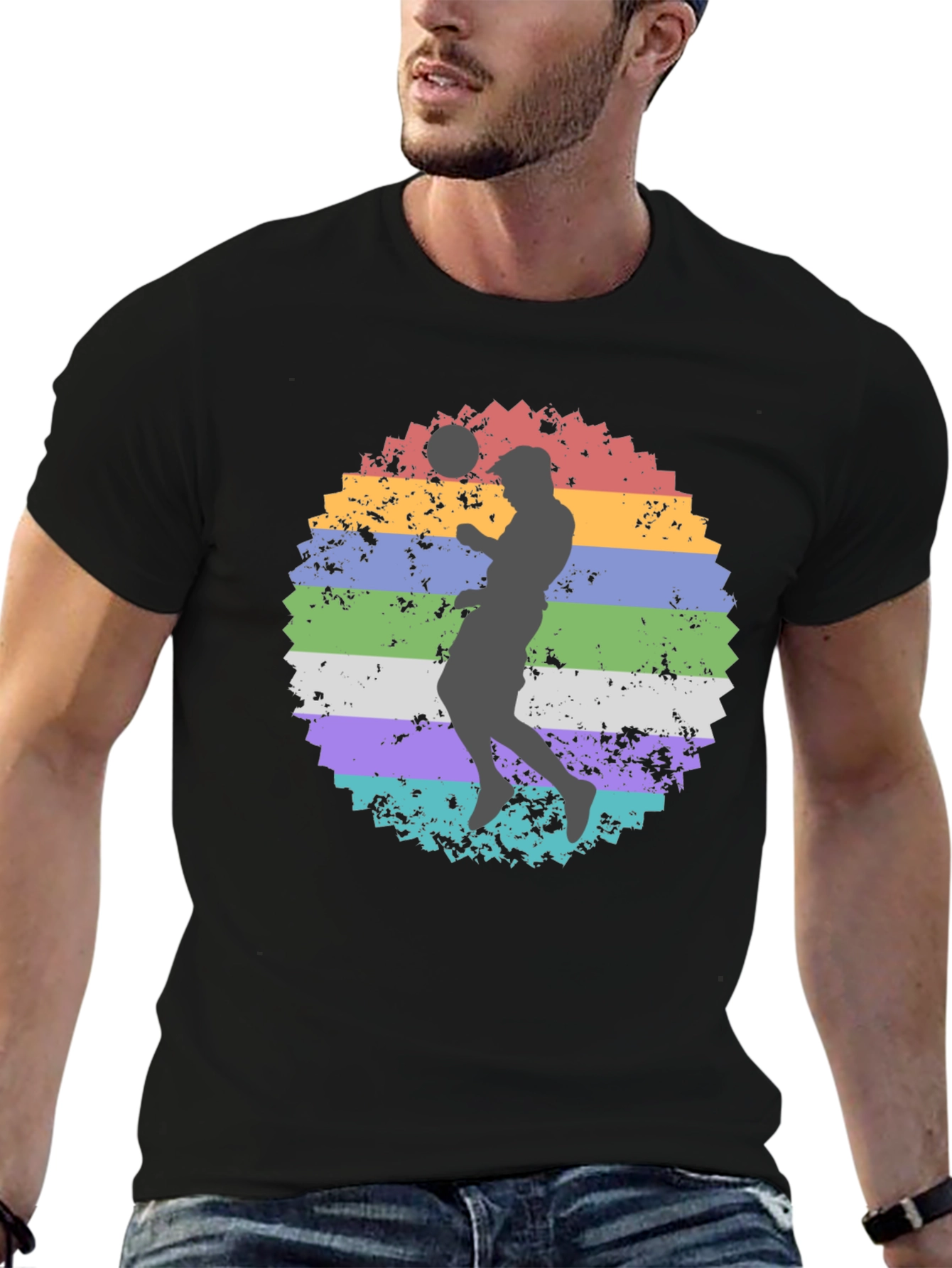 Retro Soccer Player Graphic Tee