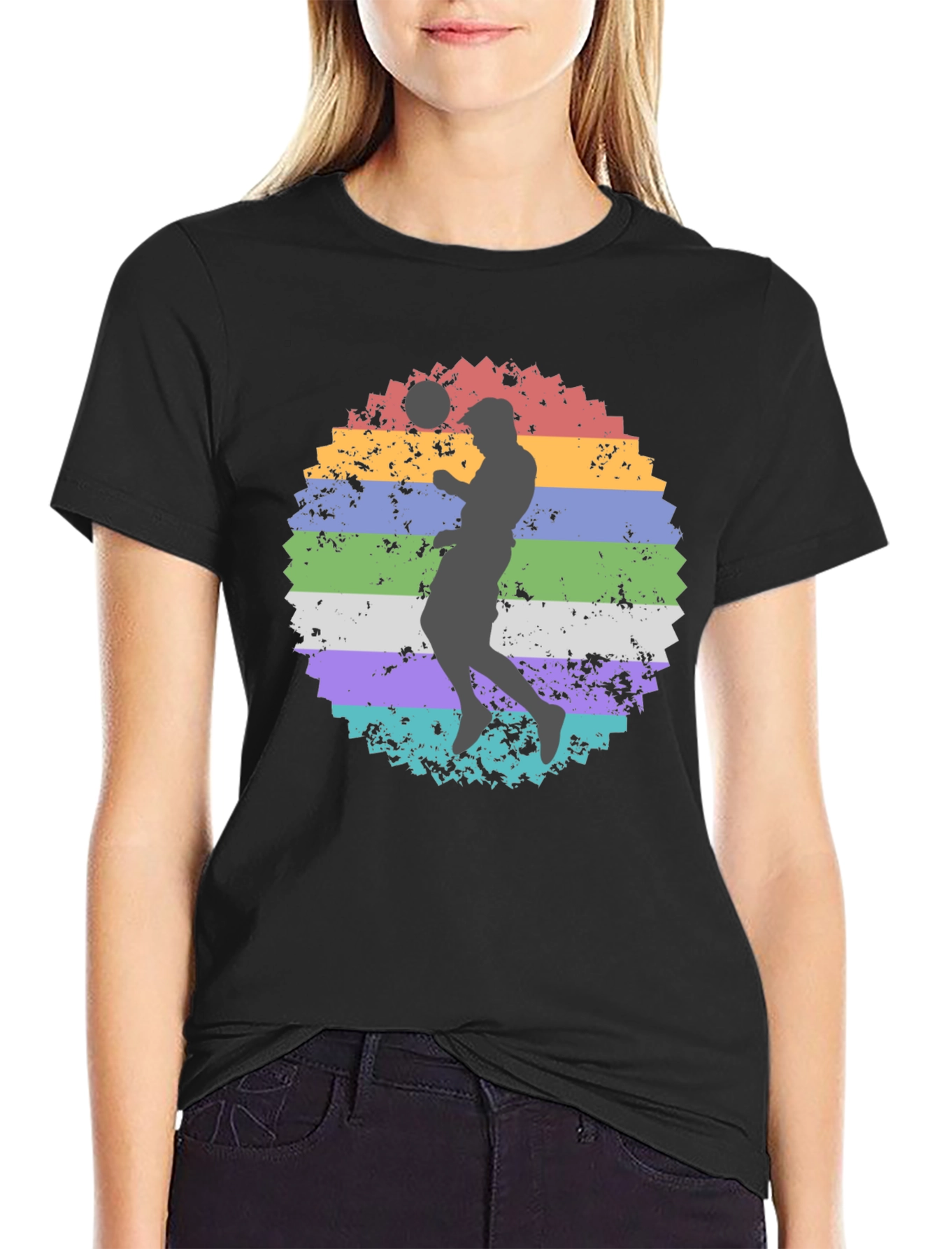 Retro Soccer Player Graphic Tee
