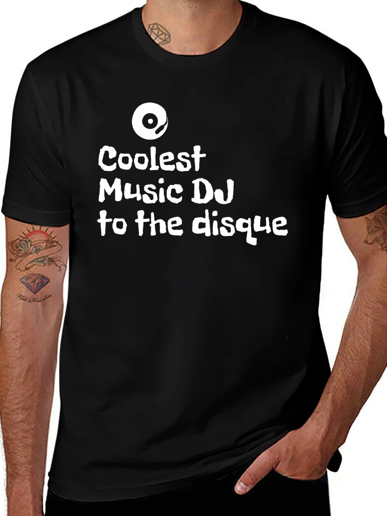 Coolest Music DJ Graphic Black T-Shirt