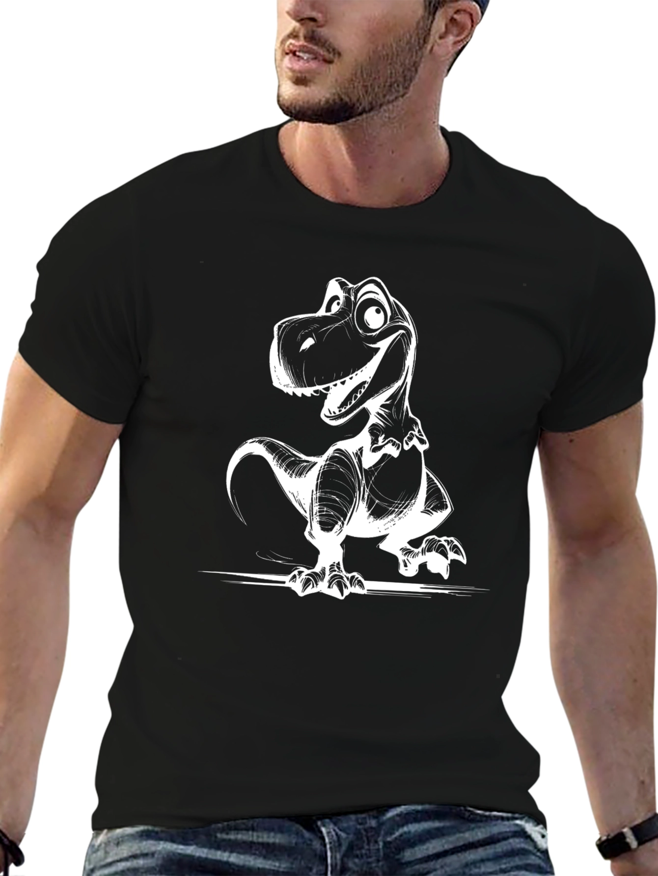 Dino T-Shirt - Cartoon Dinosaur Graphic Tee